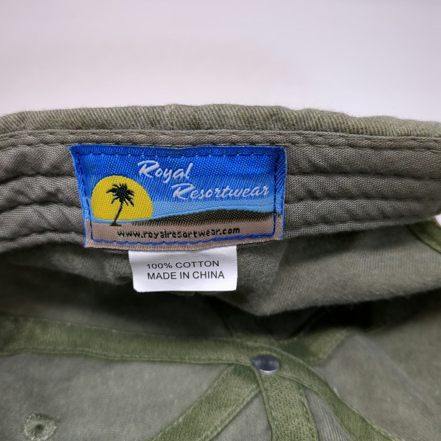 Royal Resortwear Jupiter Lighthouse Baseball Cap Green One Size Cotton Hat Beach