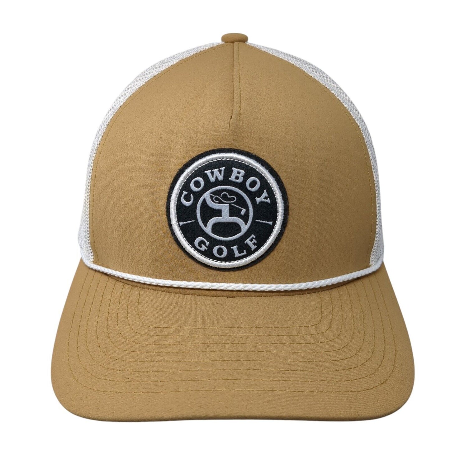 Cowboy Golf Snapback Mesh Back Rope Trucker Hat Brown One Size Hooey