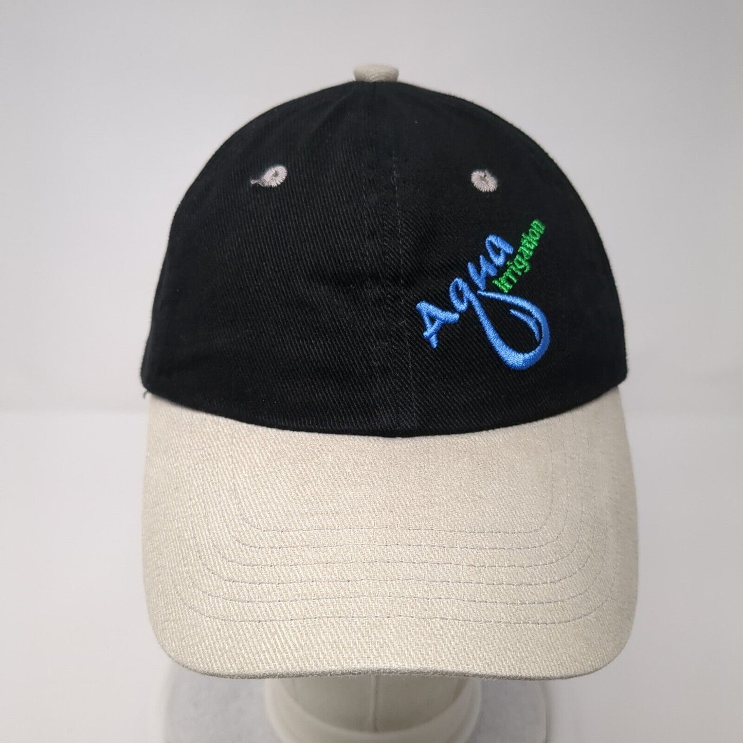 Aqua Irrigation Slideback Hat Black OSFA Embroidered Colorblock Unique