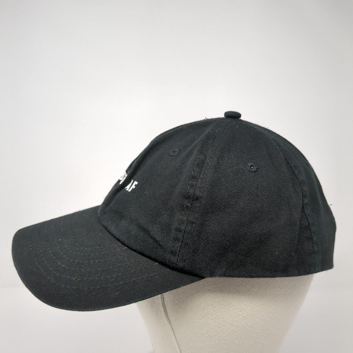 Faded AF Slideback Hat Black One Size Adjustable Embroidered 6 Panel