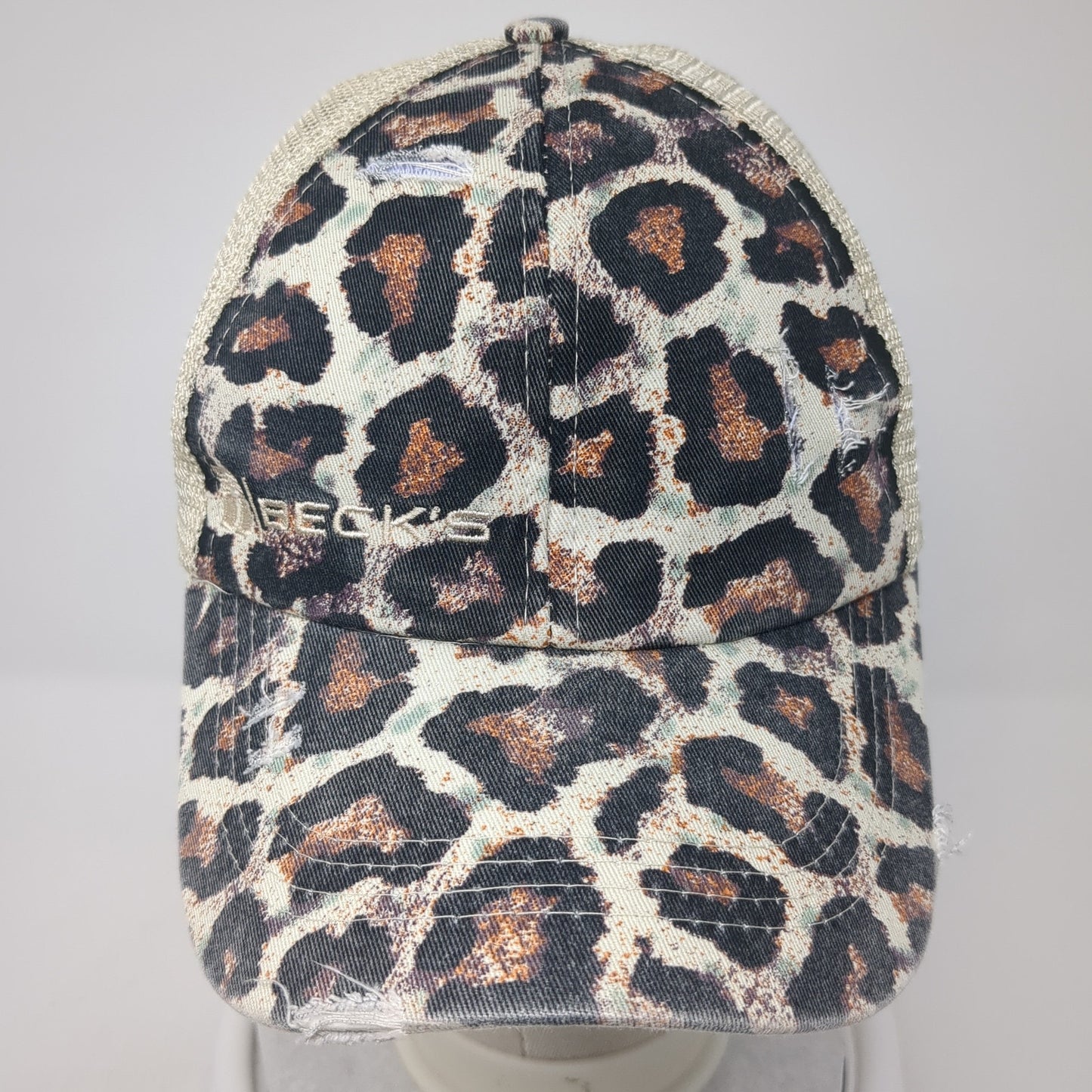Beck's Strapback Baseball Cap Multicolor One Size Adjustable Mesh Back Leopard