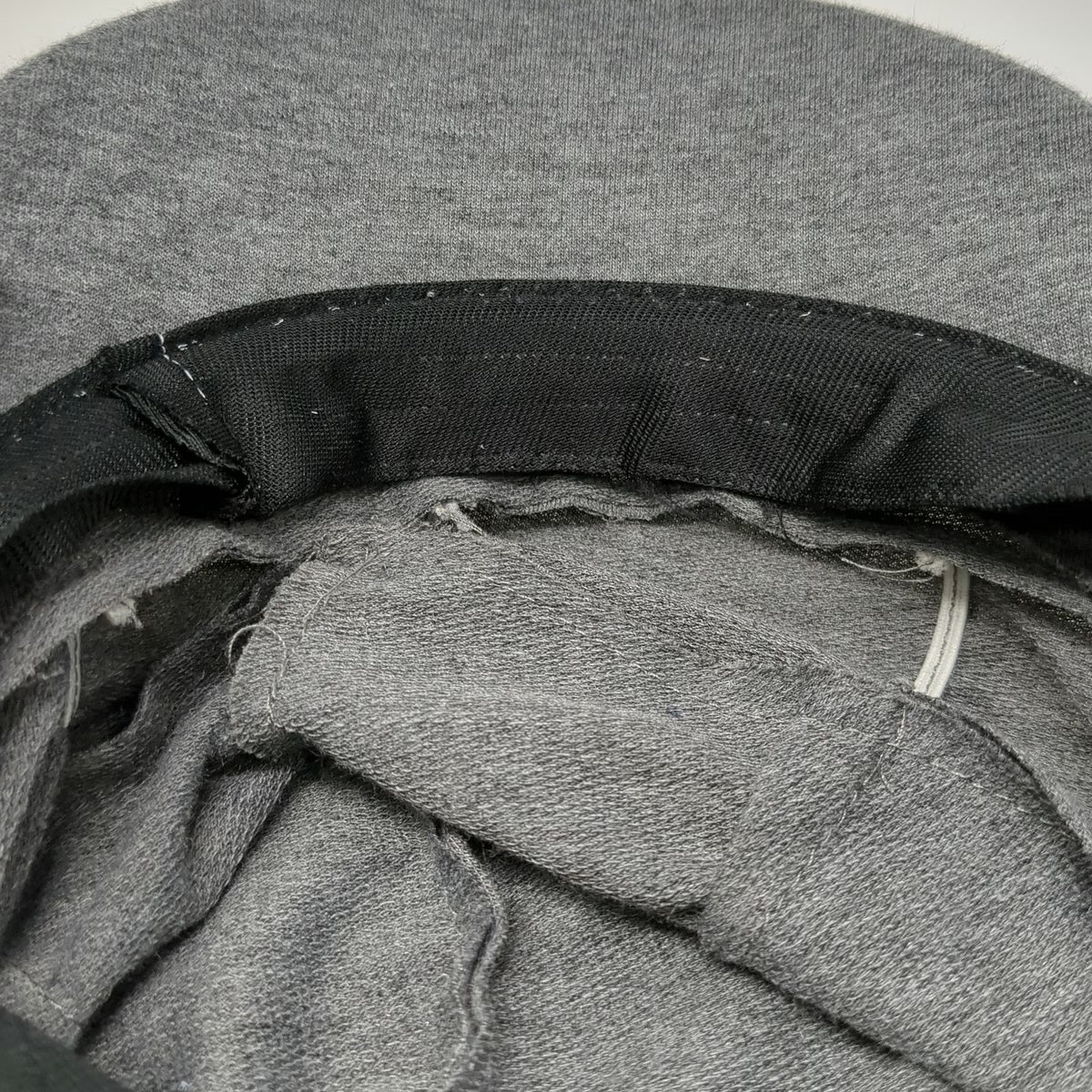Army Cap Gray One Size Ruched Gathered Jersey Knit Fitted Soft Lightweight Hat