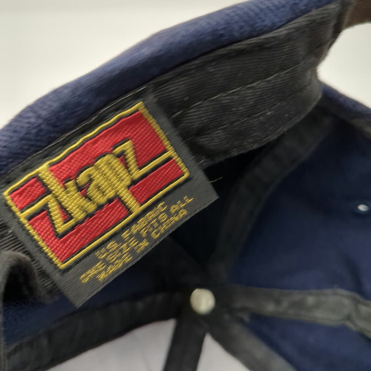 zkapz Baseball Cap Blue One Size Rehoboth Rainbow Leather Strap Slideback hat