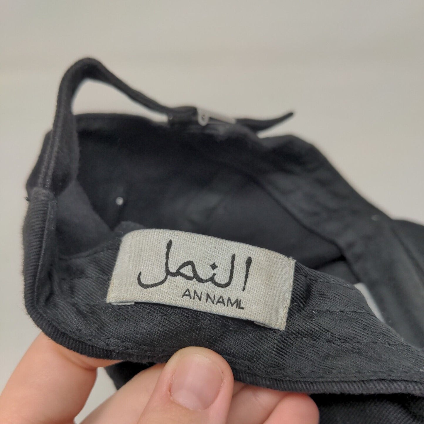 An Naml Arabic Slideback Hat Black One Size Embroidered Solid 6 Panel