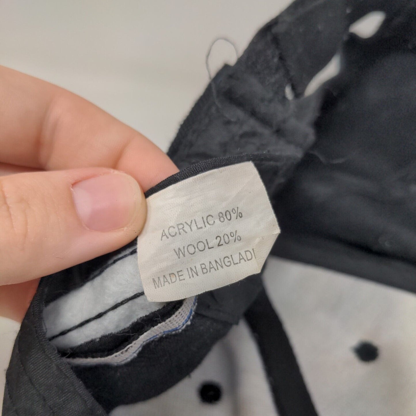 Unbranded Strapback Hat Black One Size Adjustable 6 Panel Blank Solid