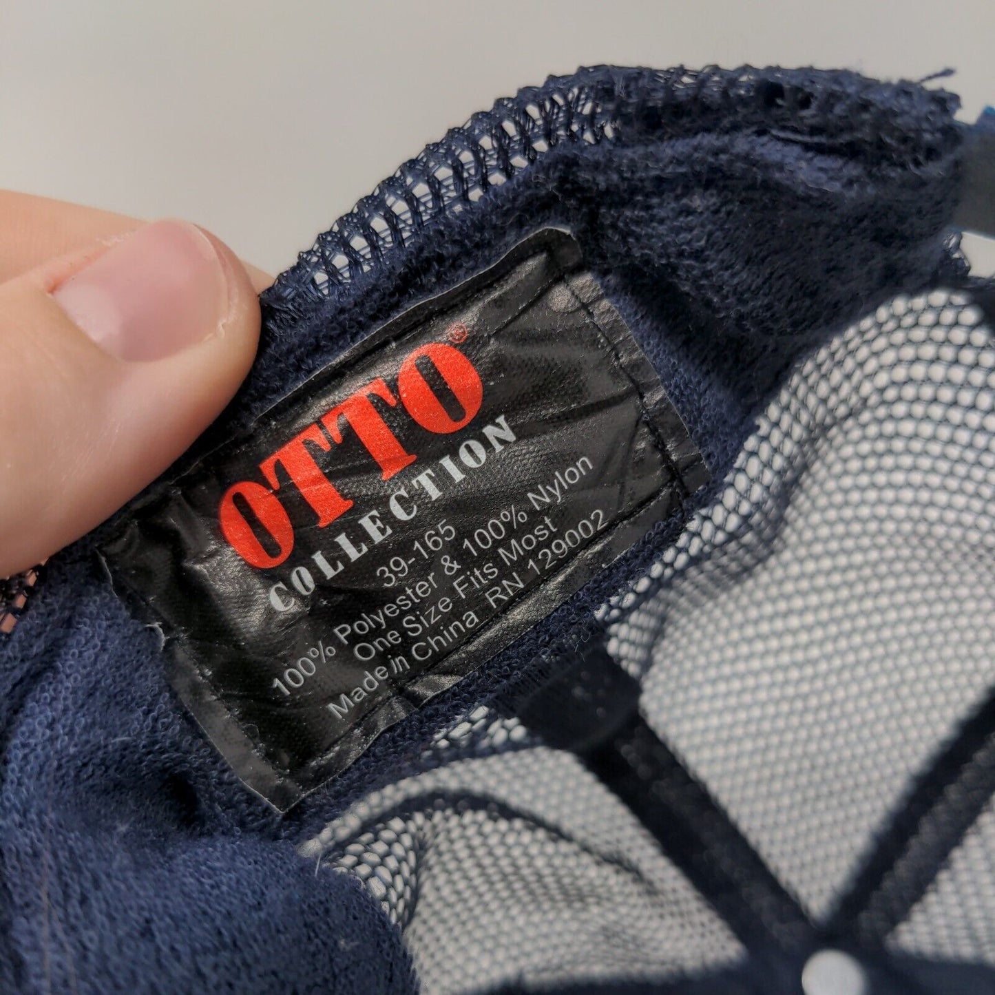 Run Big Snapback Mesh Back Rope Trucker Hat Blue OSFM Otto Collection