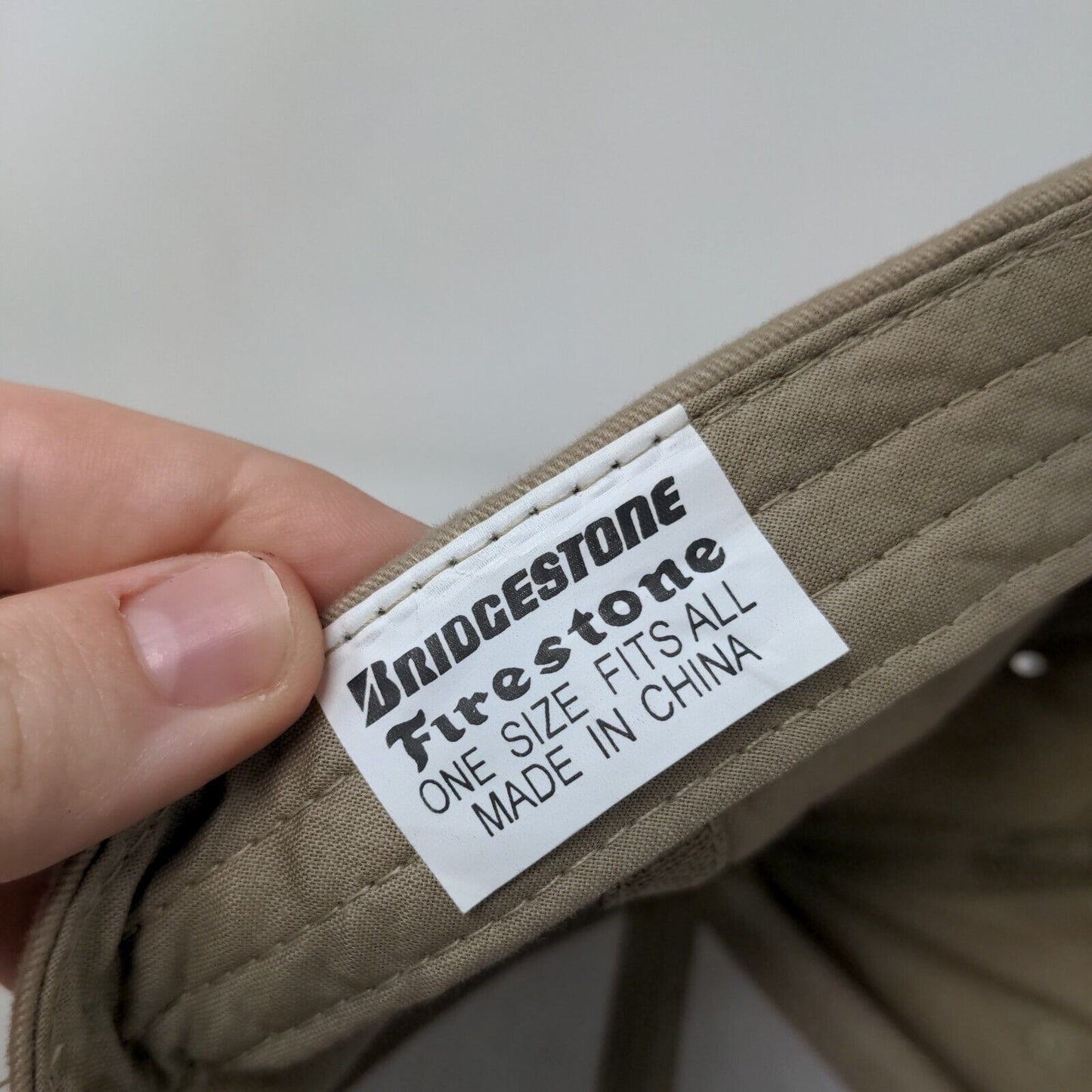 Bridgestone Firestone Slideback Hat Tan OSFA Embroidered 6 Panel