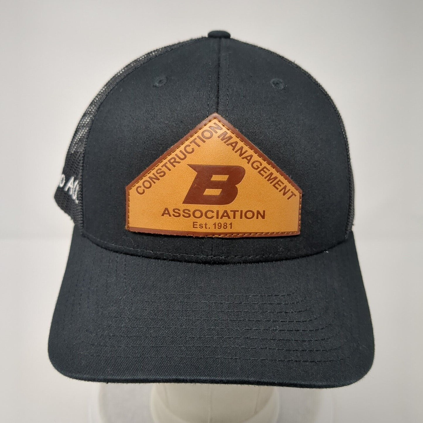 B Association Construction Management Trucker Hat Black One Size Patch