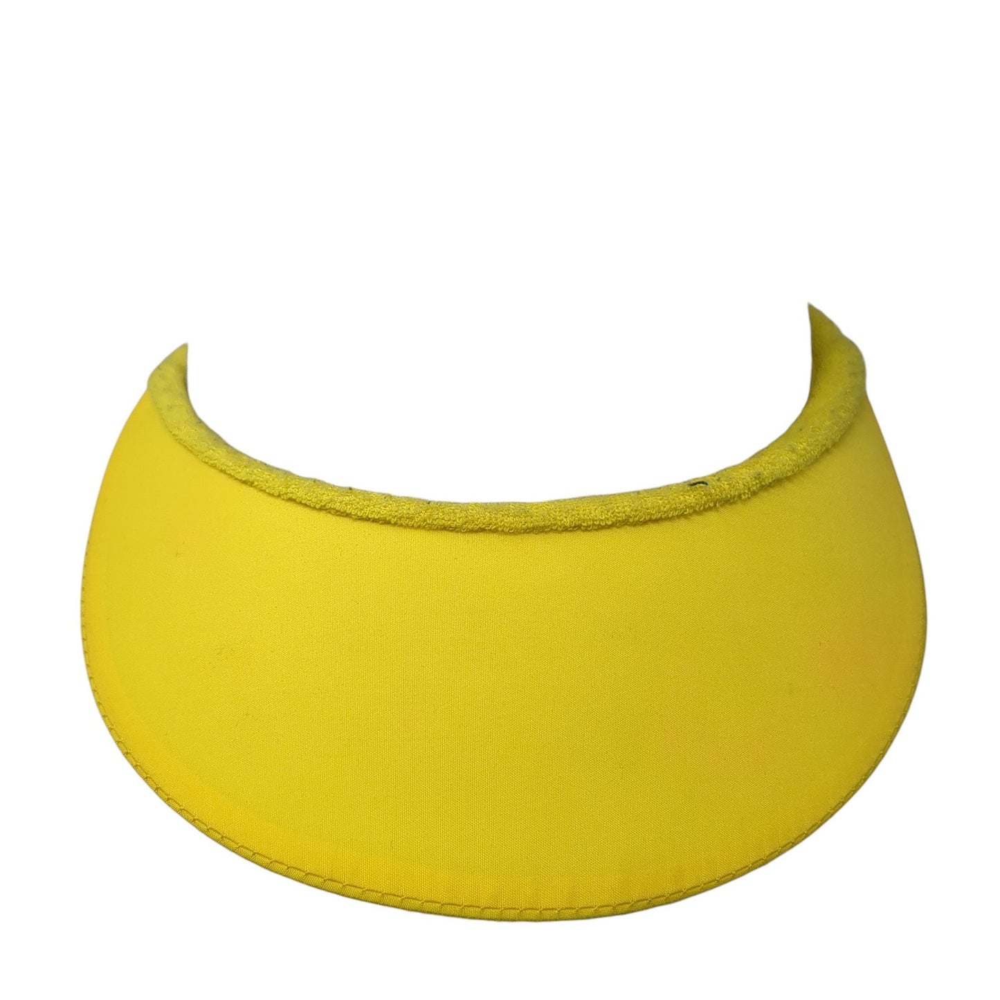 Unbranded Sun Visor Golf Hat Yellow One Size Adjustable Clip Wide Brim Blank