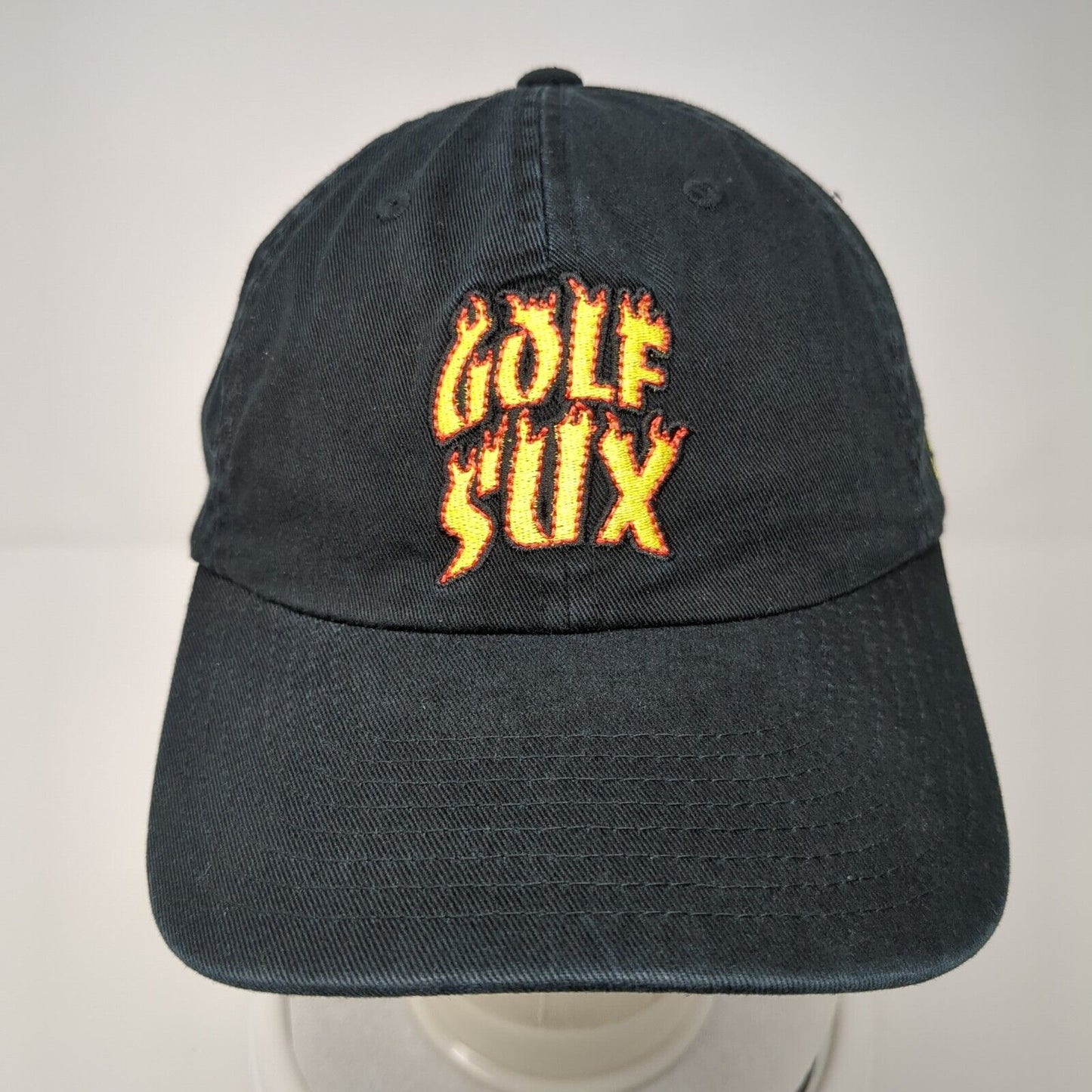 Birds of Condor Slideback Hat Black Embroidered Golf Sux Logo 100% Cotton