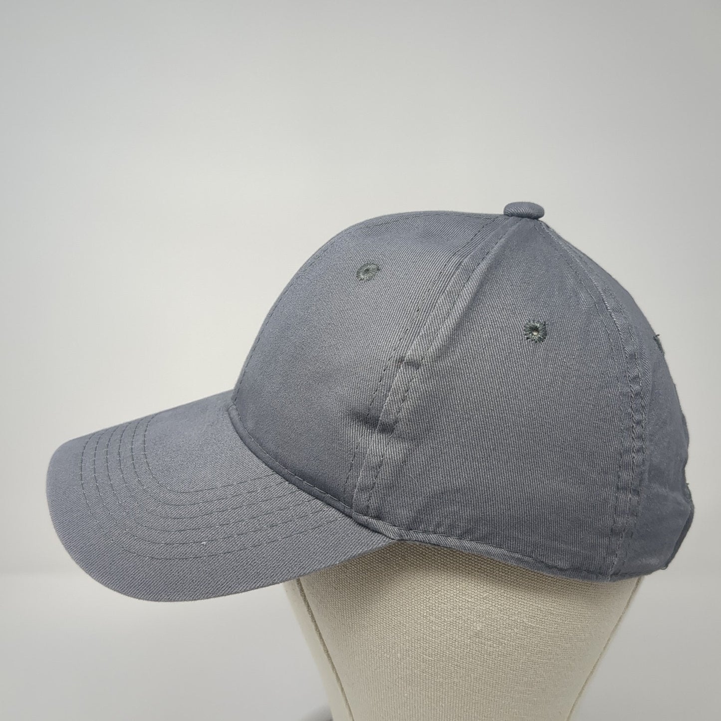 George Strapback Hat Gray One Size Adjustable 6 Panel Solid Blank