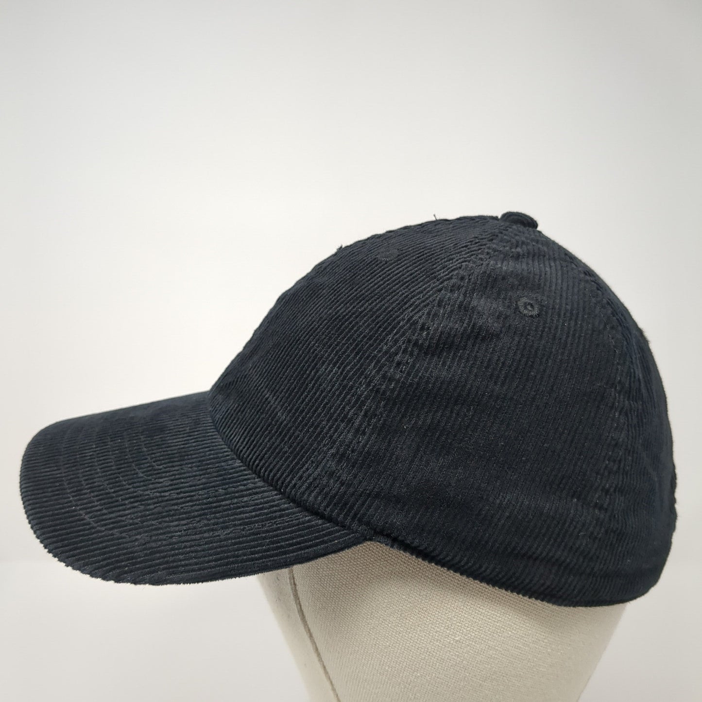Newhattan Slideback Corduroy Hat Black One Size Adjustable 100% Cotton