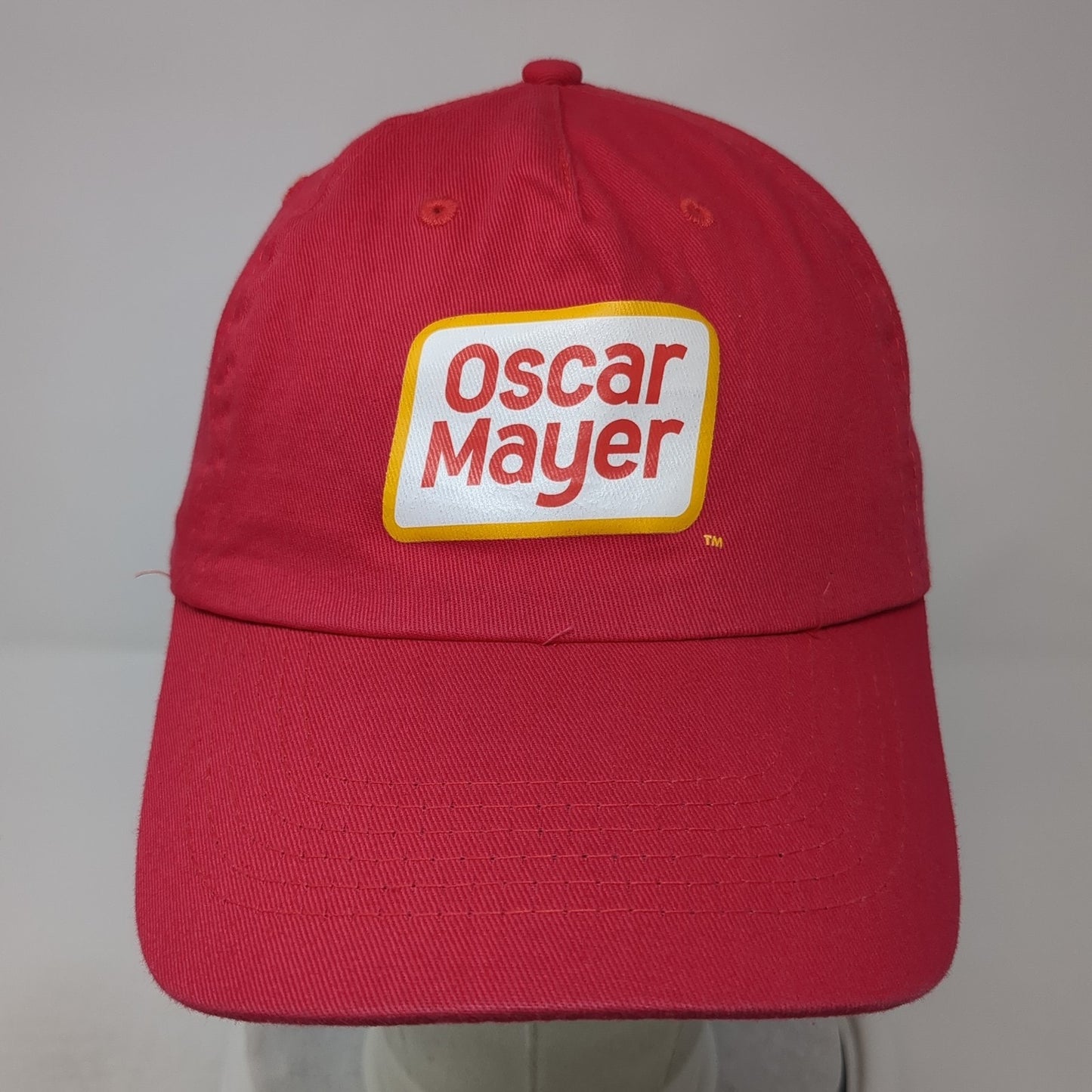 Oscar Mayer Strapback Hat Red One Size Adjustable Solid 6 Panel Hit Wear