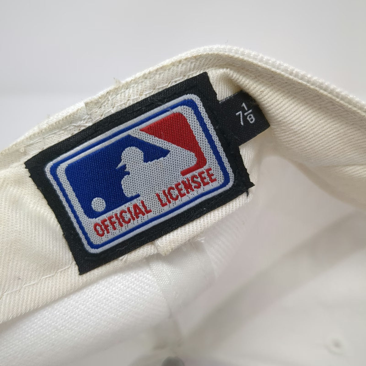 New Era MLB Baseball Cap White 7 1/8 Fitted 59FIFTY DC Logo Tonal Flat Brim