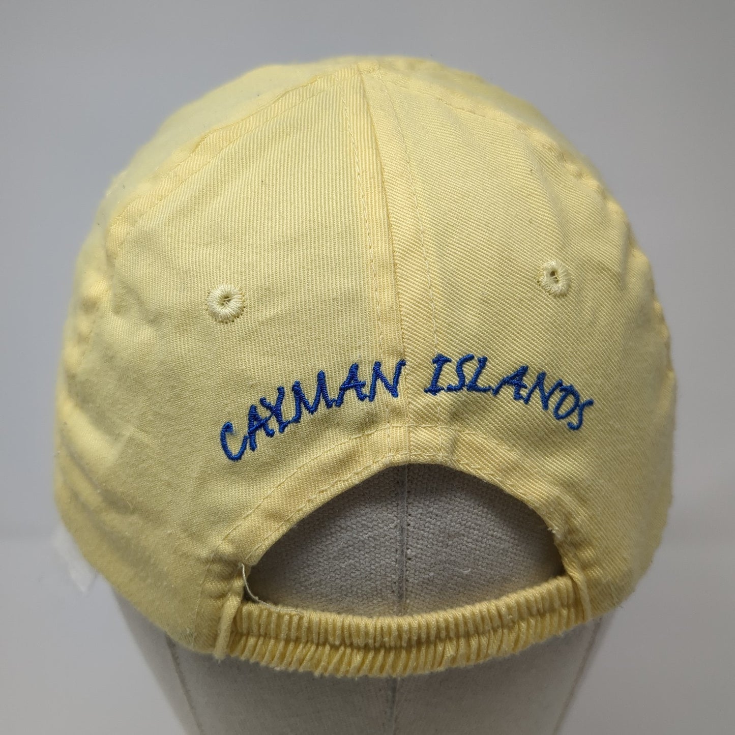 Guy Harvey Fish Cayman Islands Fitted Hat Yellow One Size Stretch