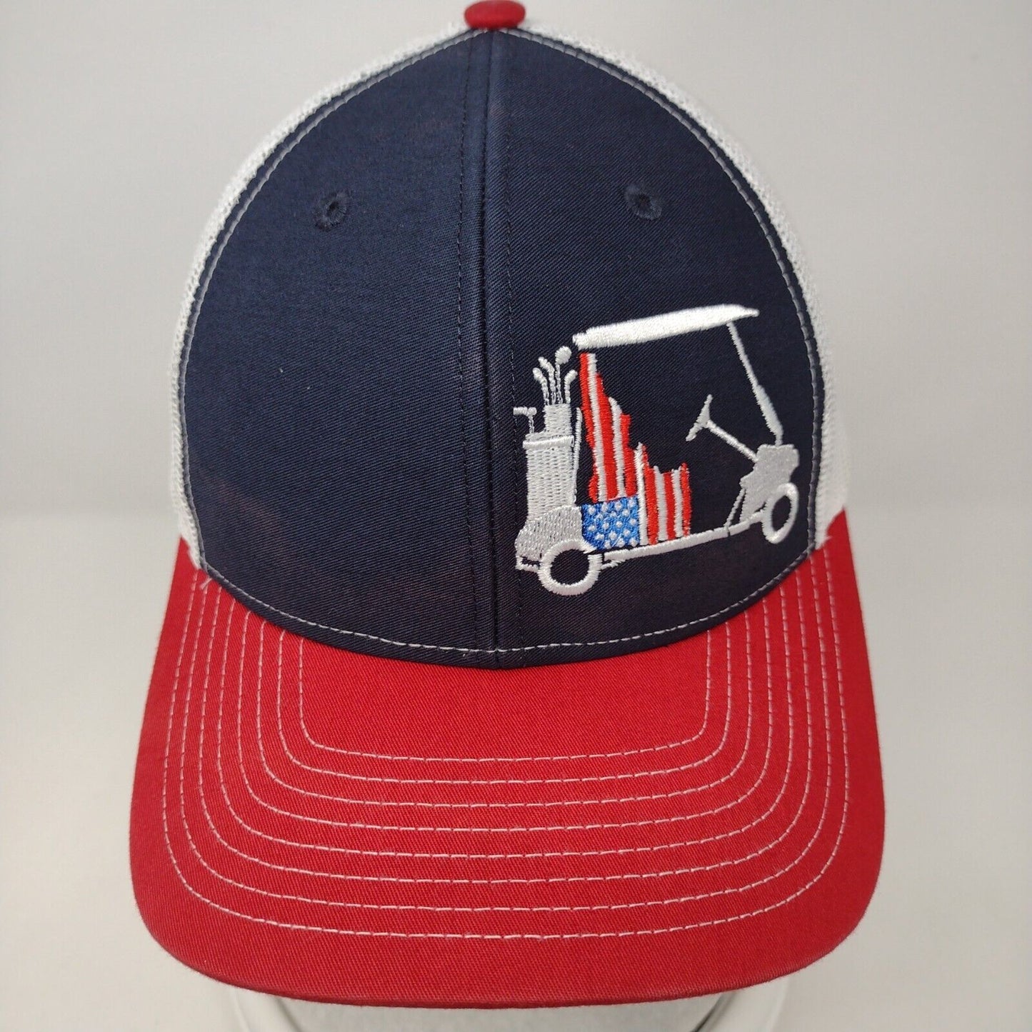 Golf Cart Snapback Trucker Hat Multicolor OSFA Mesh Back Richardson