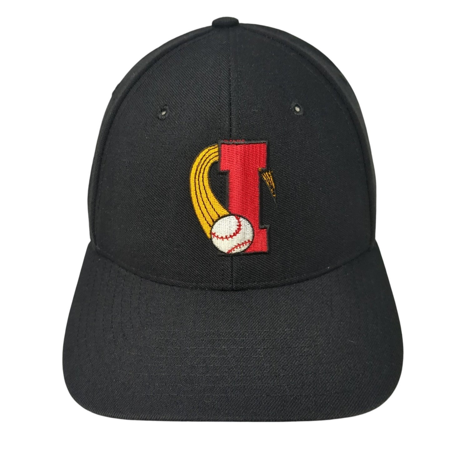 Richardson Strapback Hat Black Large Adjustable Embroidered Logo Baseball