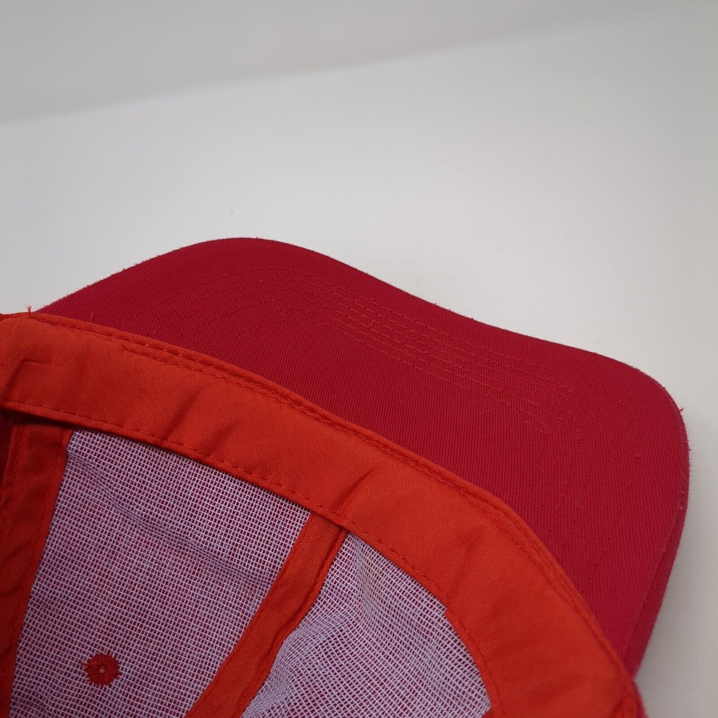 Unbranded Strapback Baseball Cap Red One Size Adjustable Vented Holes Blank