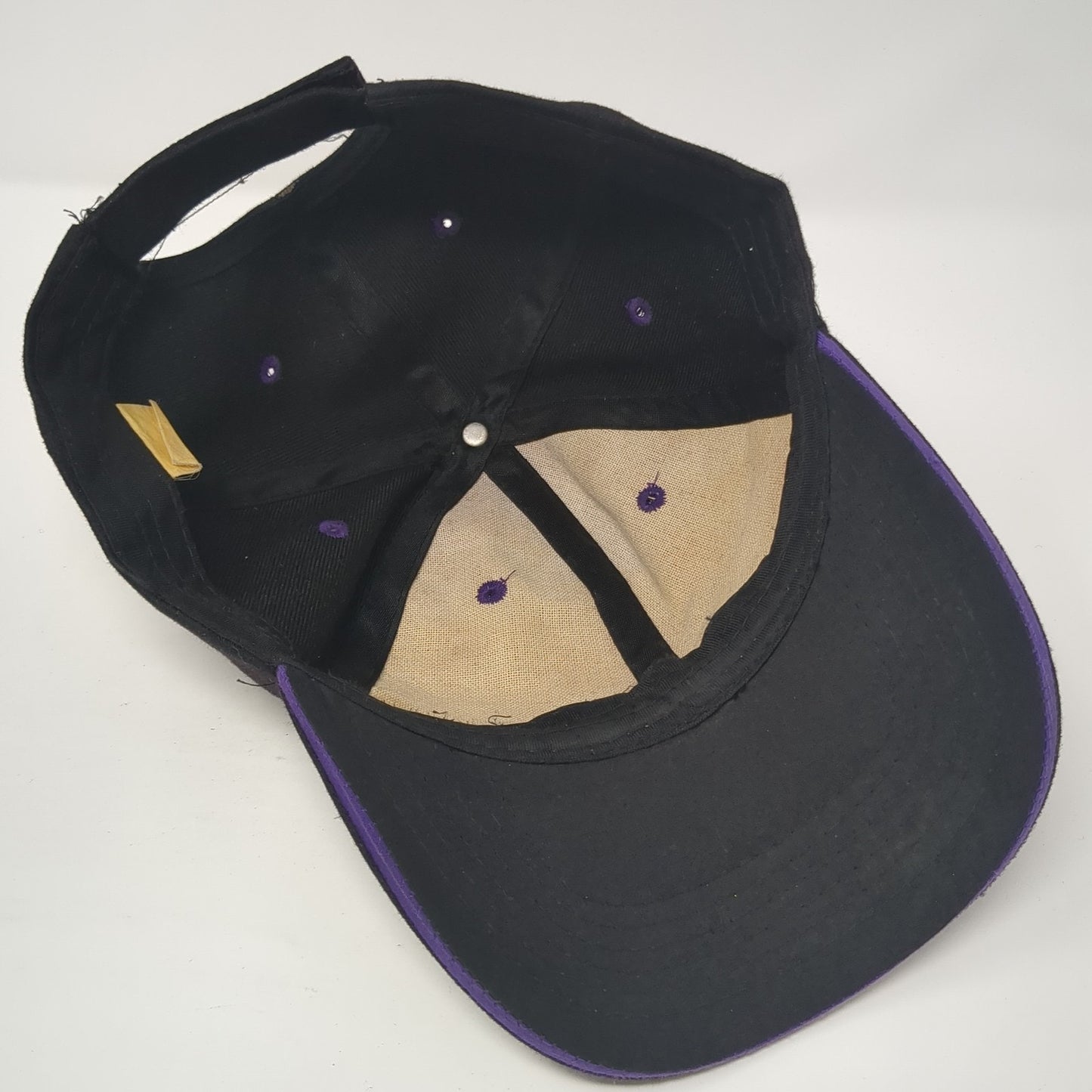 Unbranded Strapback Baseball Cap Black One Size Adjustable 6 Panel Blank