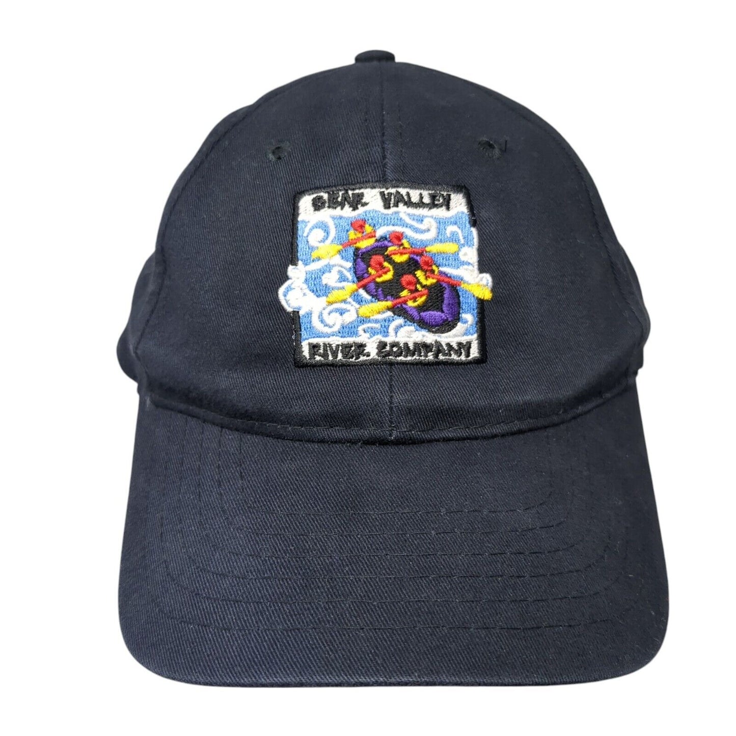 Bear Valley River Company Snapback Hat Blue One Size Adjustable Embroidered