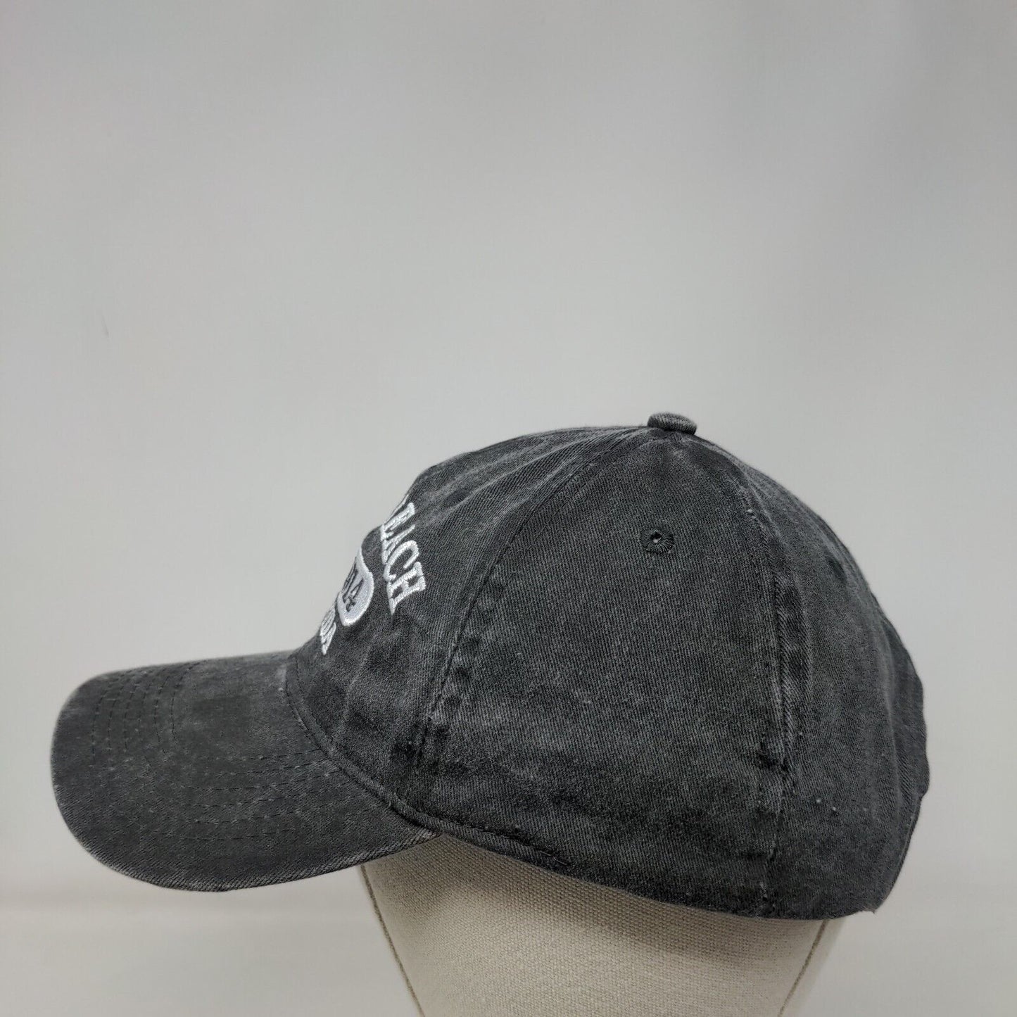 Miami Beach Florida Slideback Hat Gray OSFA Embroidered Adjustable
