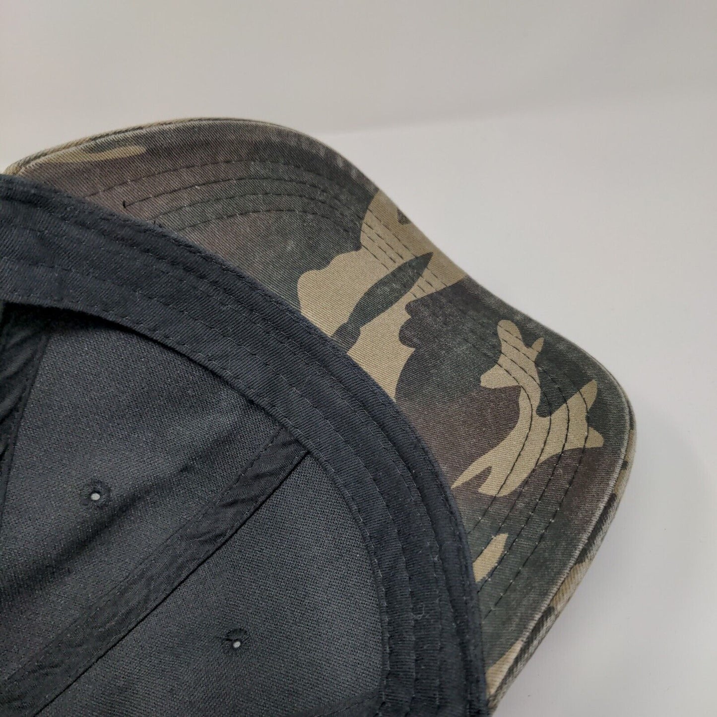 George Strapback Hat Camouflage OSFA Adjustable Vented Holes 6 Panel Blank