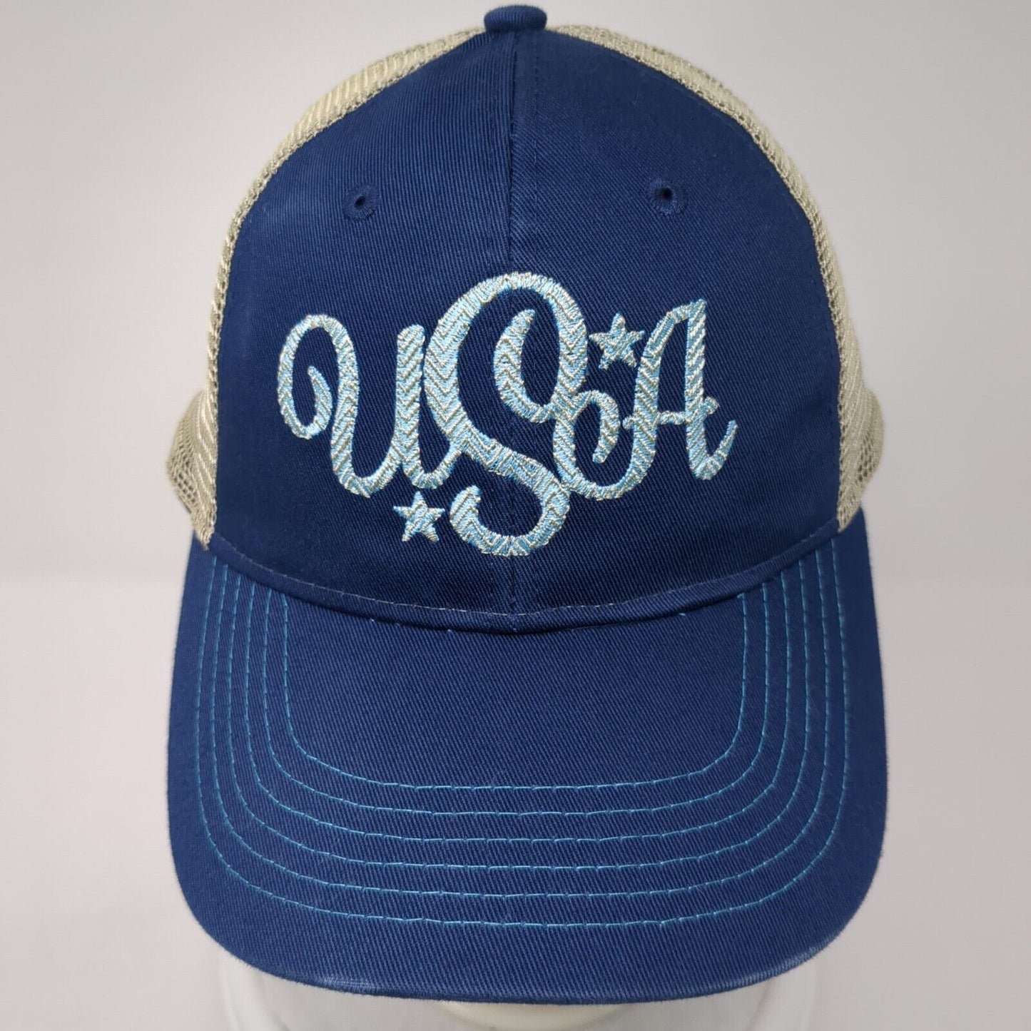USA Women's Snapback Trucker Hat Multicolor OS Ladies Fit Mesh Back Outdoor Cap