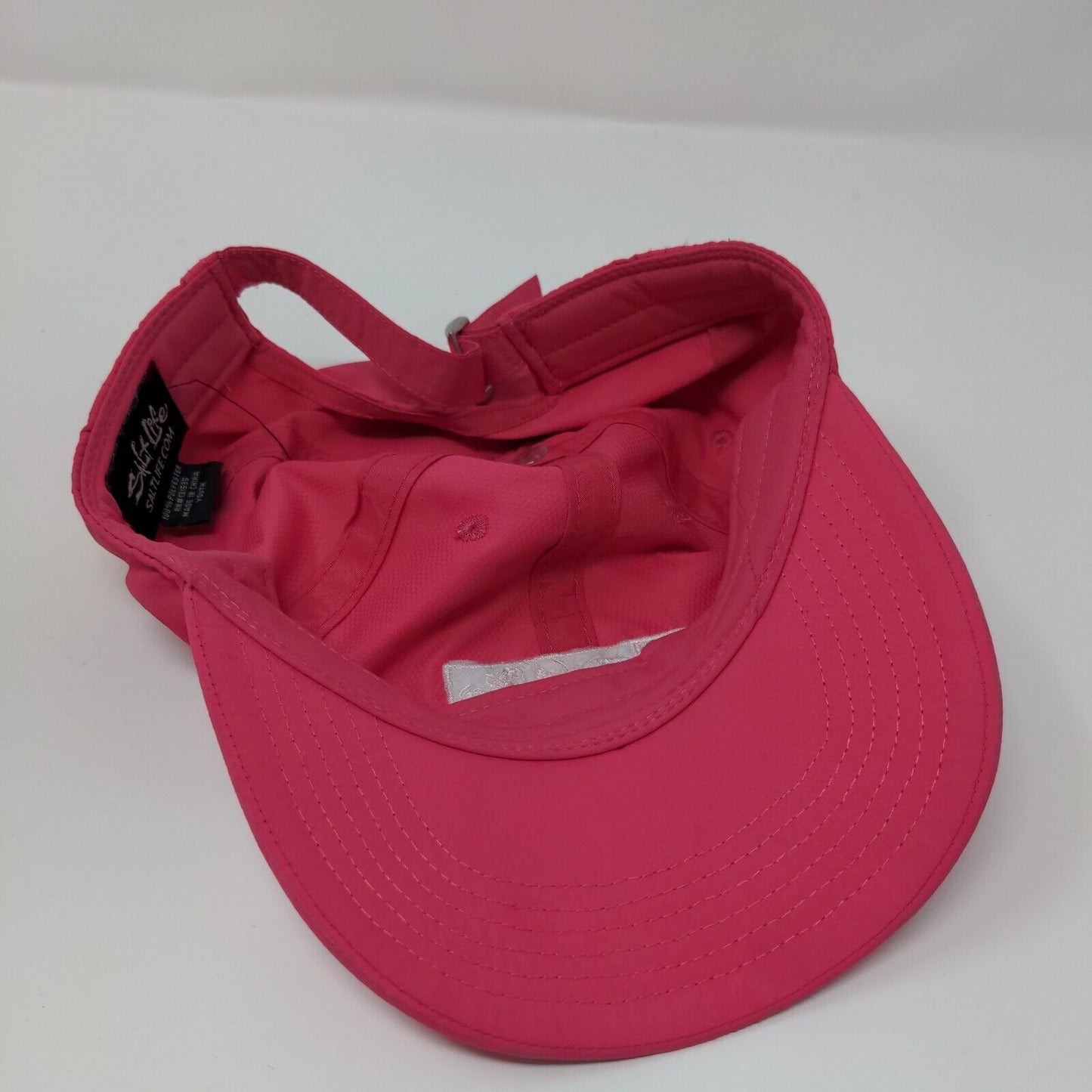 Salt Life Youth Slideback Hat Pink OS Adjustable Embroidered Floral Polyester