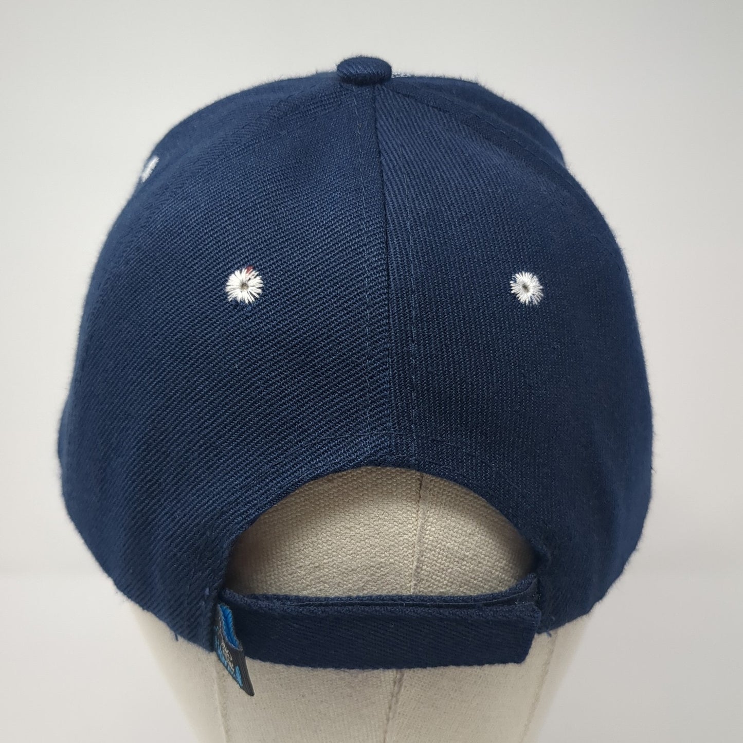 Hawaii HI Strapback Hat Blue One Size Adjustable Embroidered Island Crew
