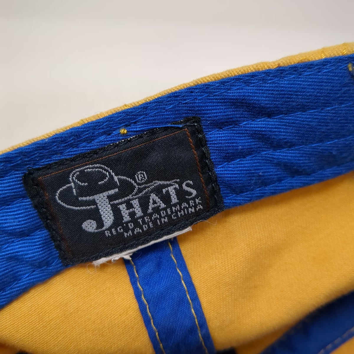 J HATS Baseball Cap Yellow One Size Distressed Depoe Bay Embroidered Slideback