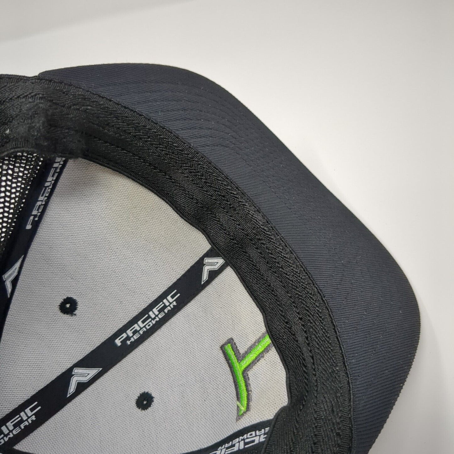 Tradesmen Pink Ribbon Cancer Awareness Fitted Trucker Hat Black 7 3/8-8 6 Panel