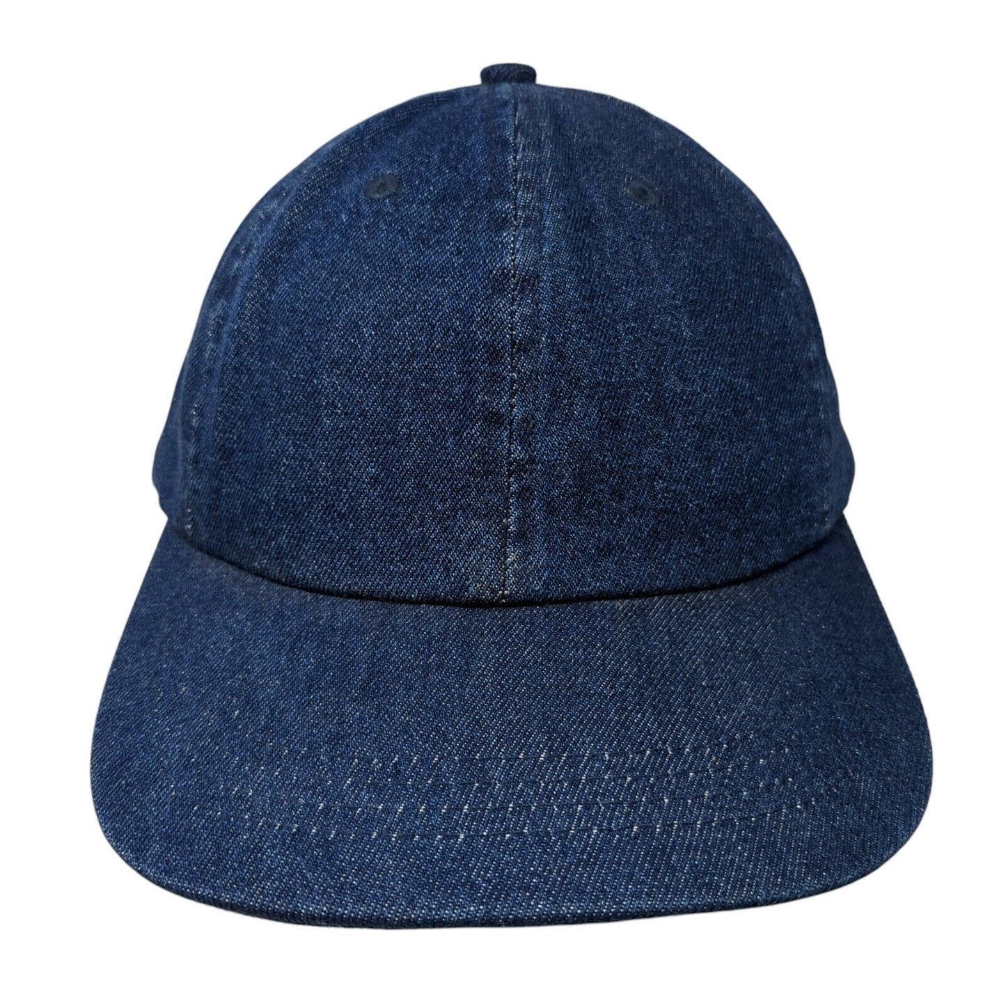 Unbranded Slideback Hat Blue One Size Adjustable Denim Vented Holes Blank