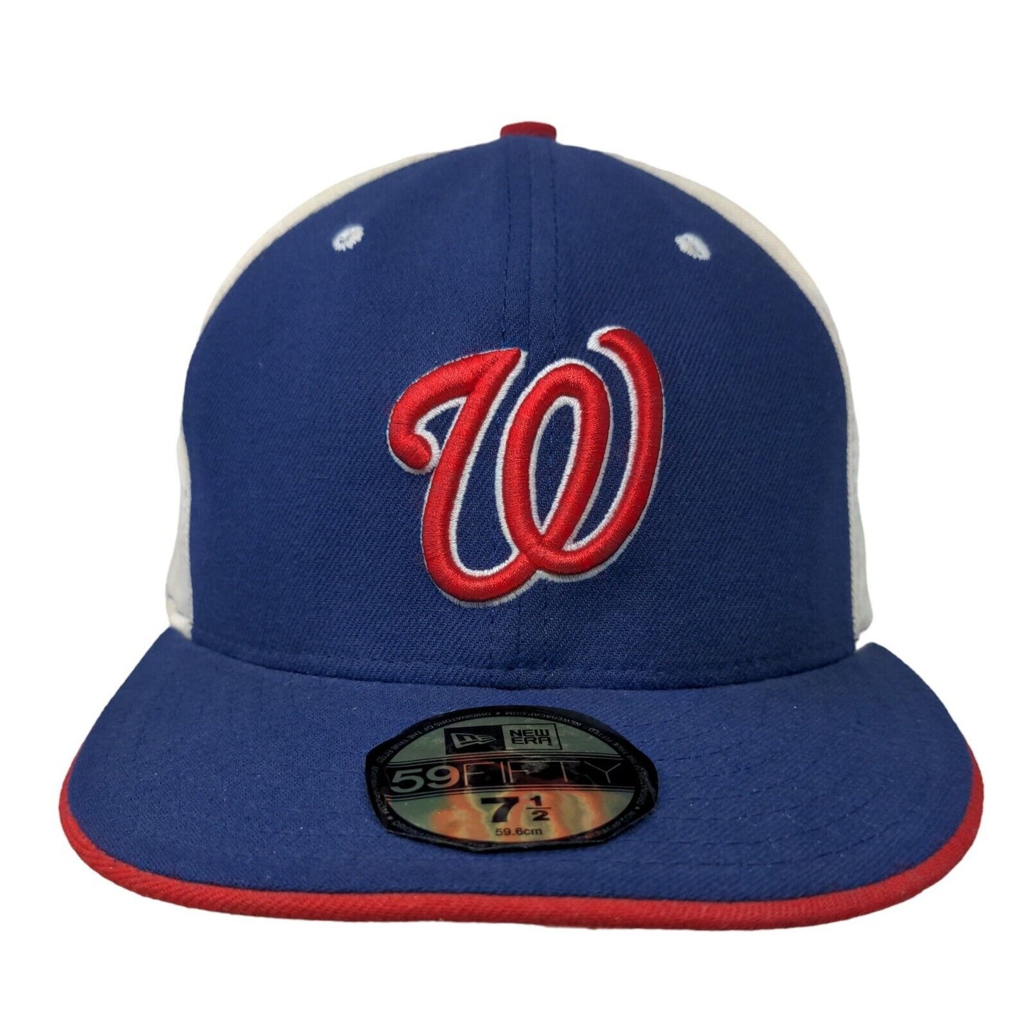 New Era Men's 59Fifty Hat Multicolor 7 1/2 Embroidered Washington Nationals Logo
