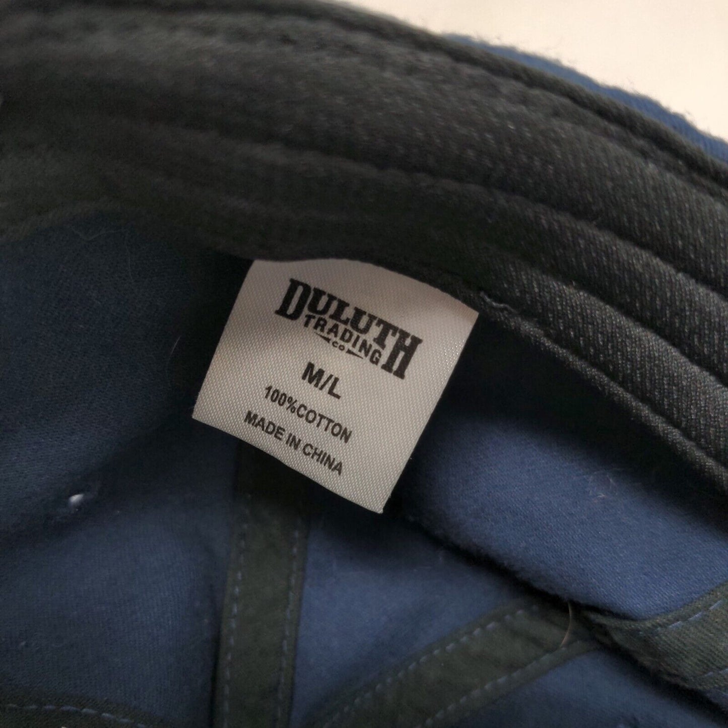 Duluth Trading Patch Slideback Hat Blue M/L Adjustable Solid 6 Panel