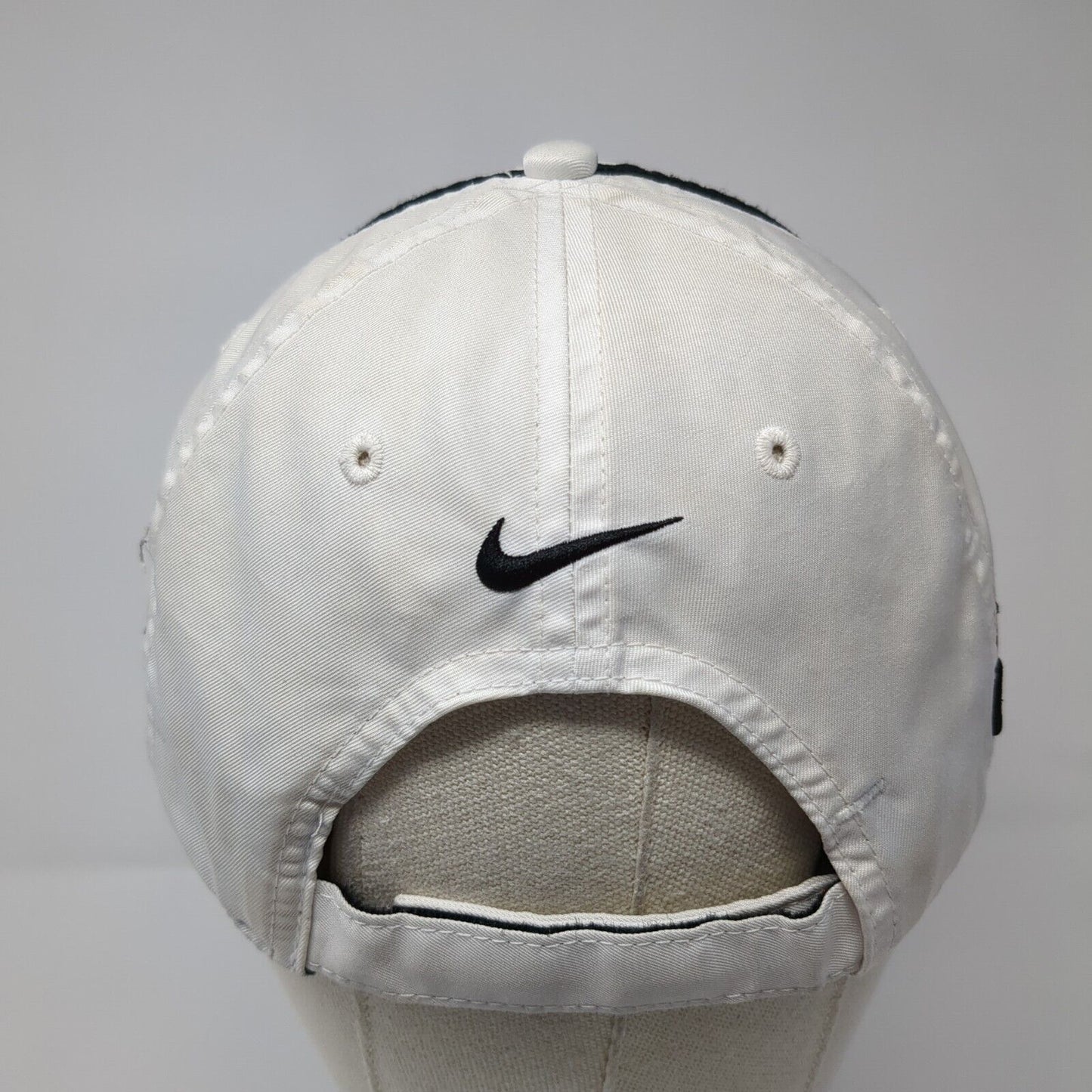 Nike One Strapback Golf Hat White One Size Embroidered Swoosh Adjustable