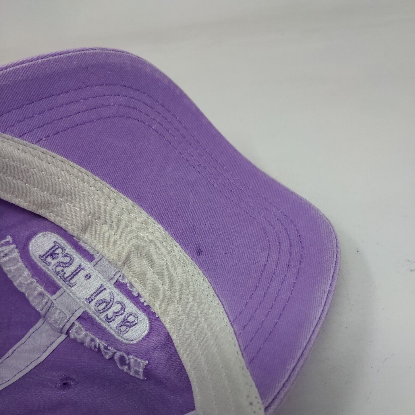 Myrtle Beach South Carolina Strapback Hat Purple One Size Triangle