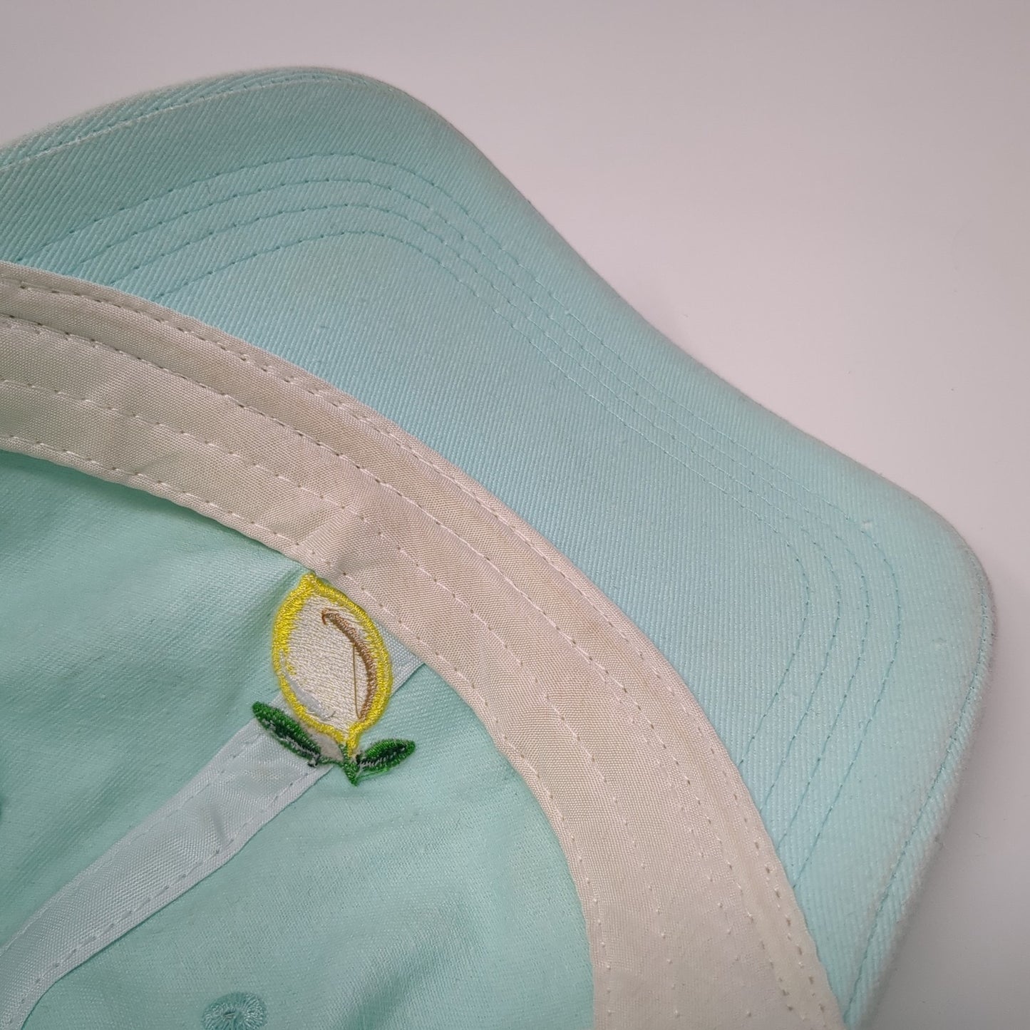 Lemon Slideback Hat Blue One Size Adjustable Embroidered Vent Holes