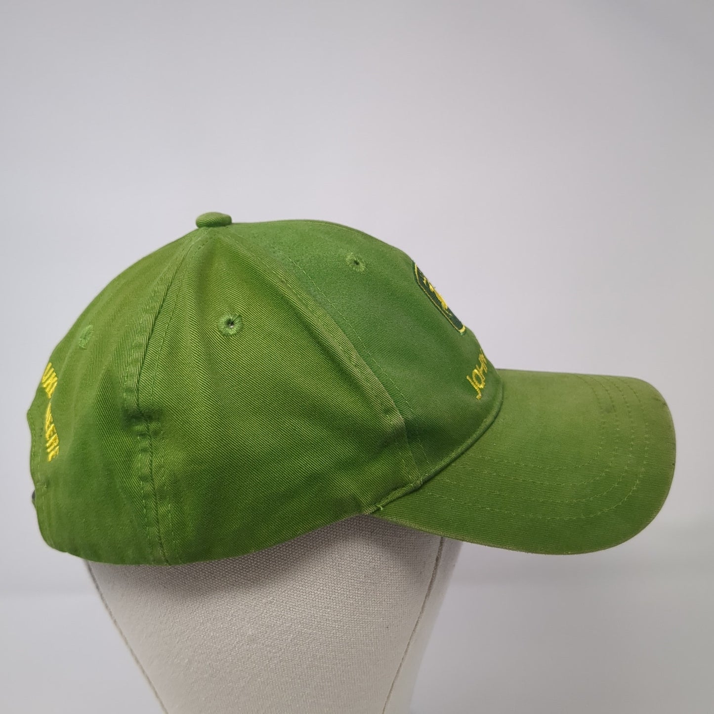 John Deere Spell Out Slideback Hat Green One Size Embroidered Logo