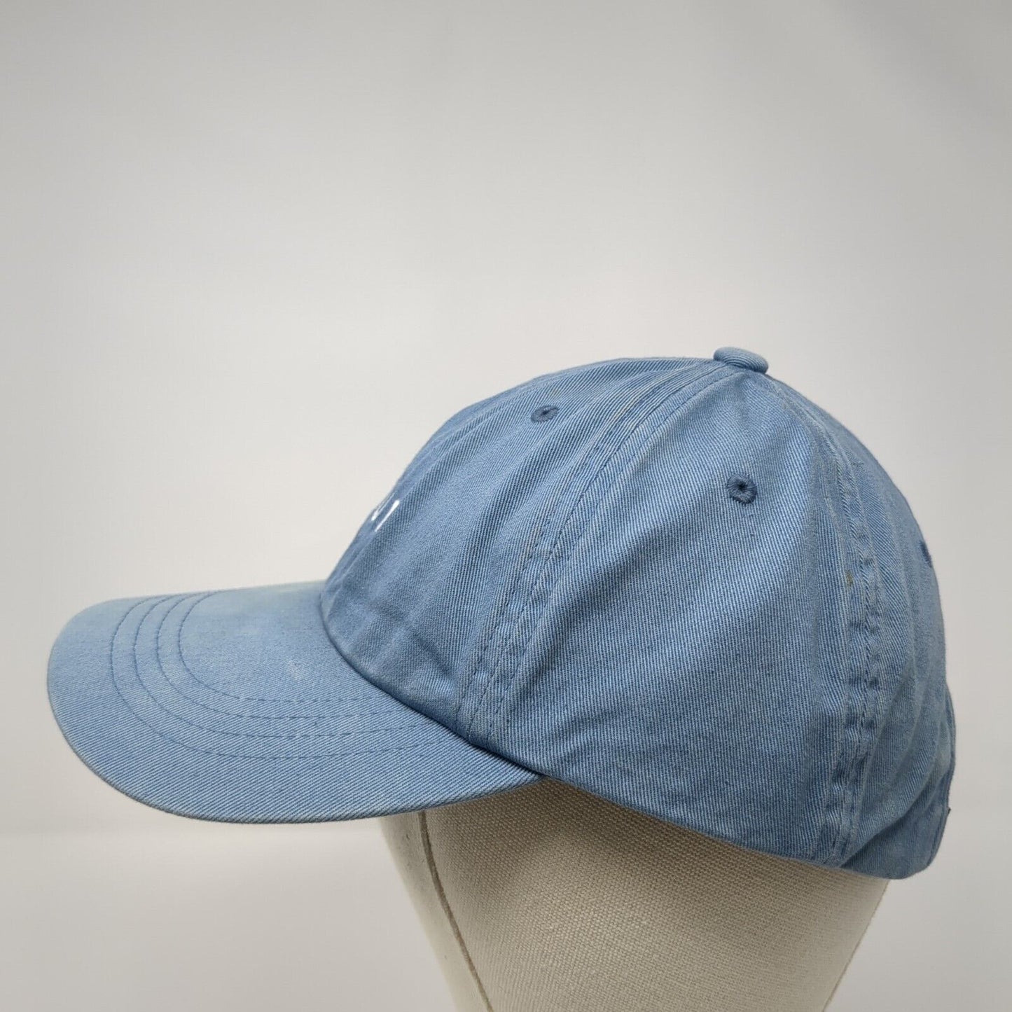 HUF Slideback Hat Blue One Size Adjustable Embroidered Vented Holes 6 Panel