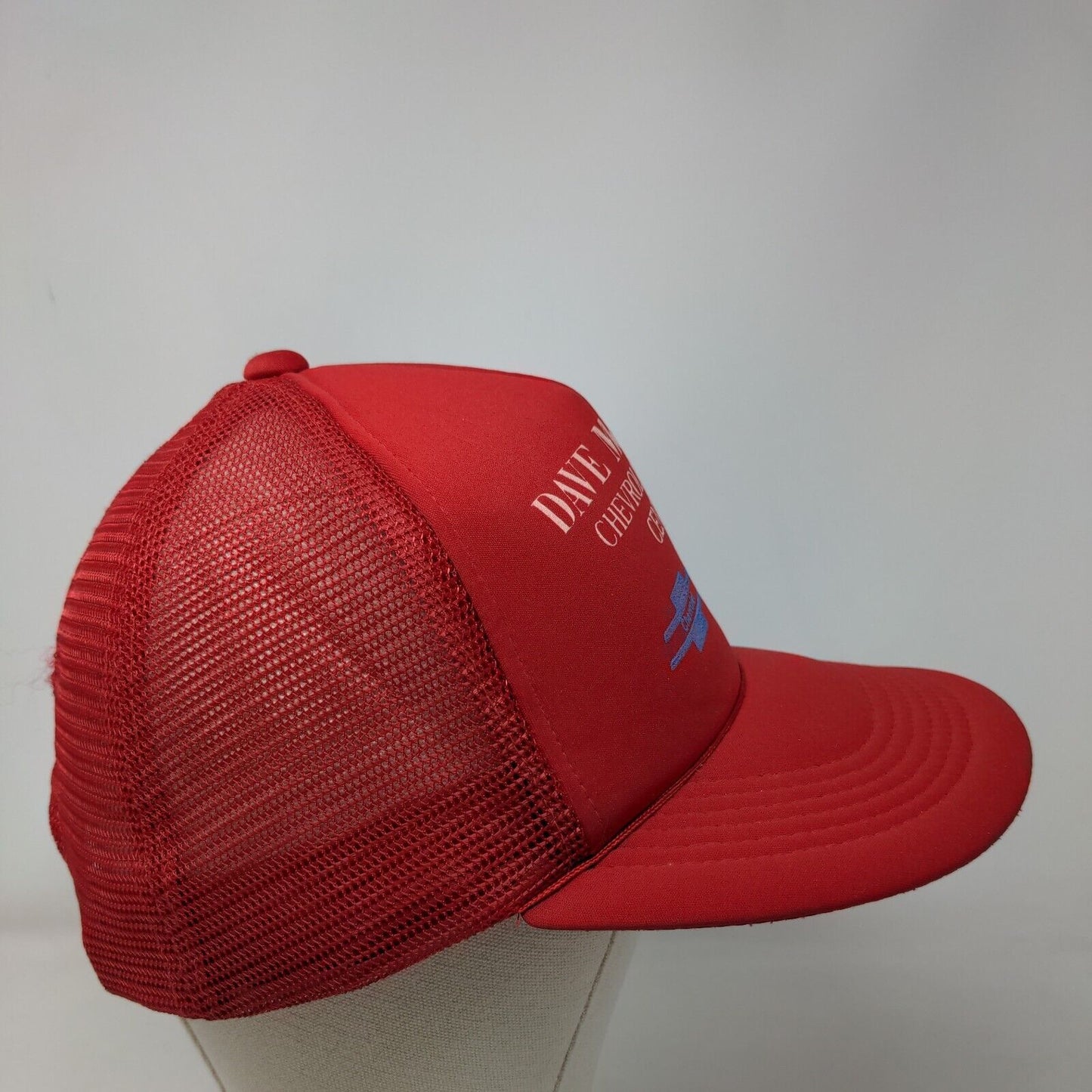 Dave McIntire Chevrolet-Isuzu Centers Snapback Trucker Hat Red OSFA Mesh Back