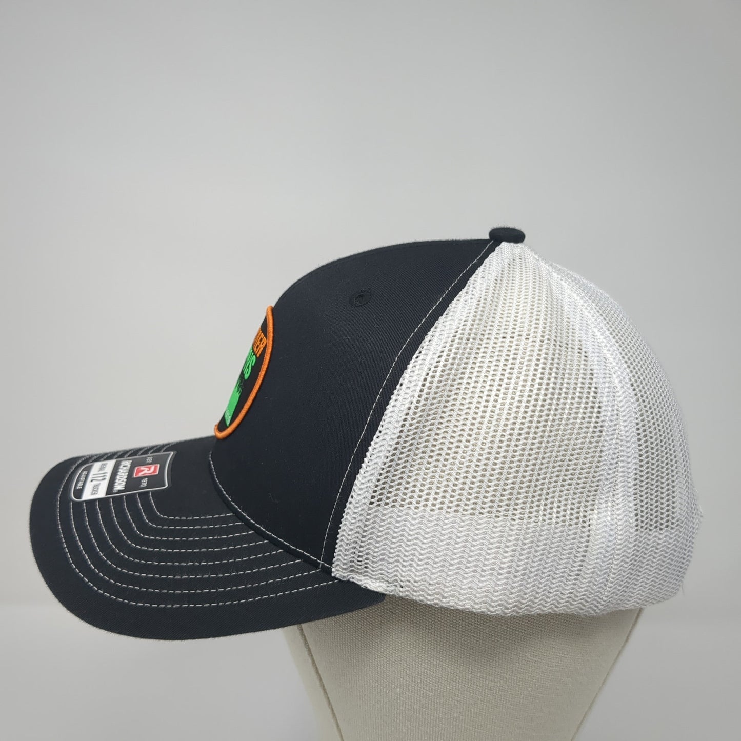 Summer Lawns Snapback Trucker Hat Black One Size Adjustable Mesh Back Richardson