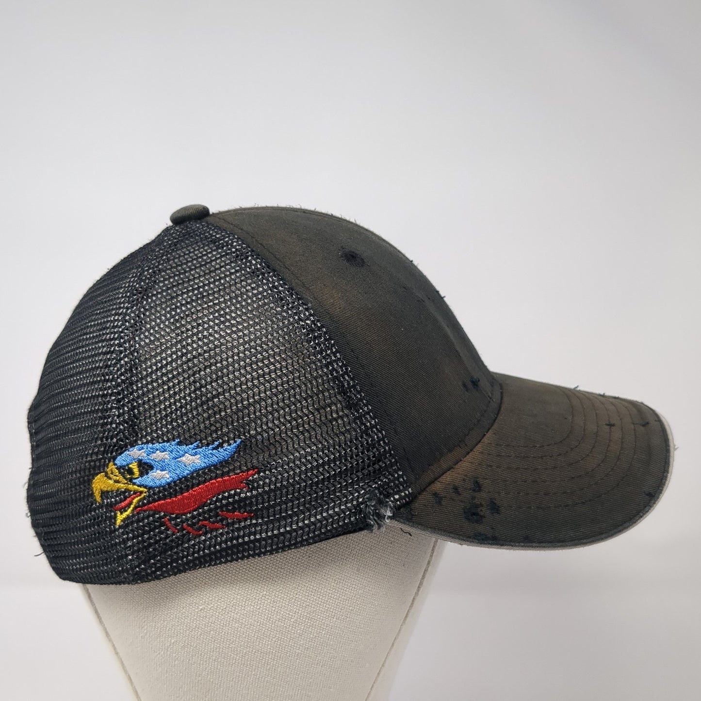 Patriot Plumbing Snapback Trucker Hat Black OS Adjustable Mesh Port Authority