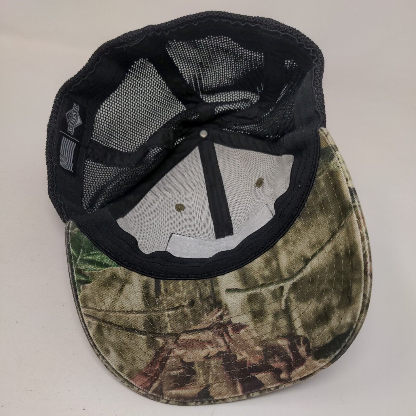American Flag Fitted Trucker Hat Camouflage OS Mesh Back Patriotic Authentic