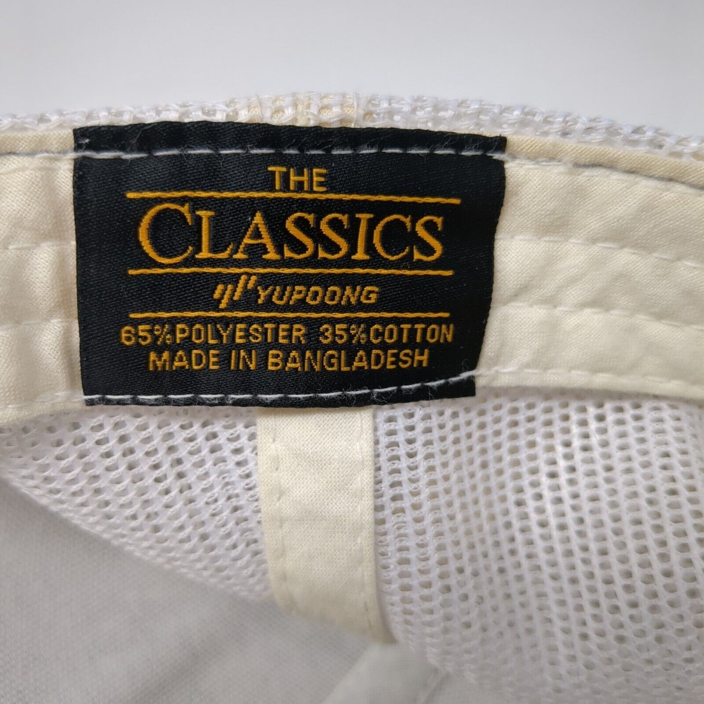 Magnolia Leather Patch Snapback Trucker Hat Gray OSFA Mesh Back Yupoong