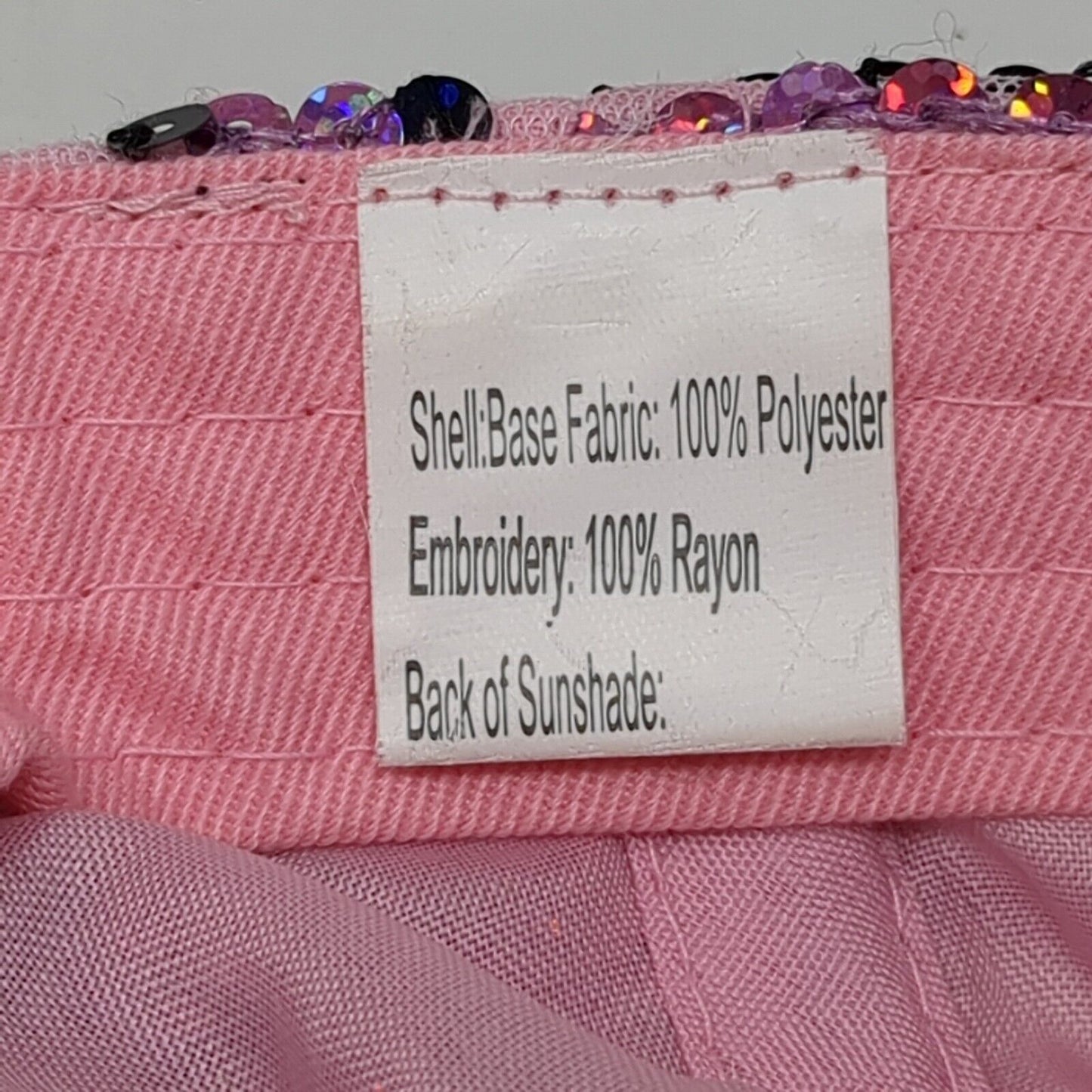Sequin Slideback Hat Pink One Size Adjustable Lightweight 6 Panel Blank