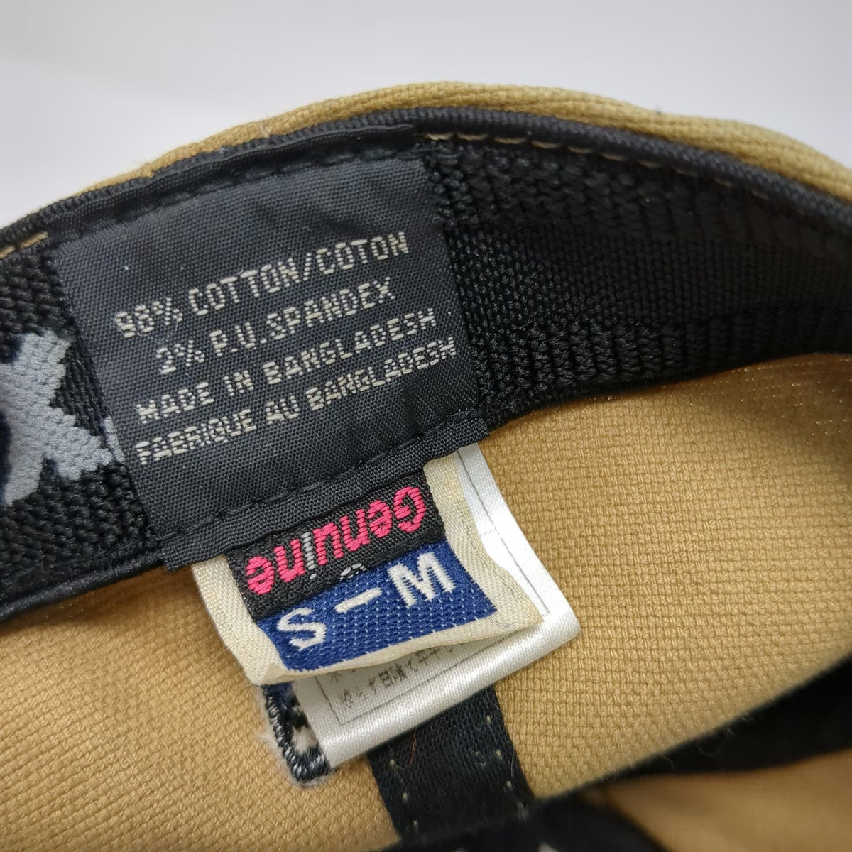 Volcom Baseball Cap Beige M Flexfit Embroidered Stone Logo Cotton Spandex Hat