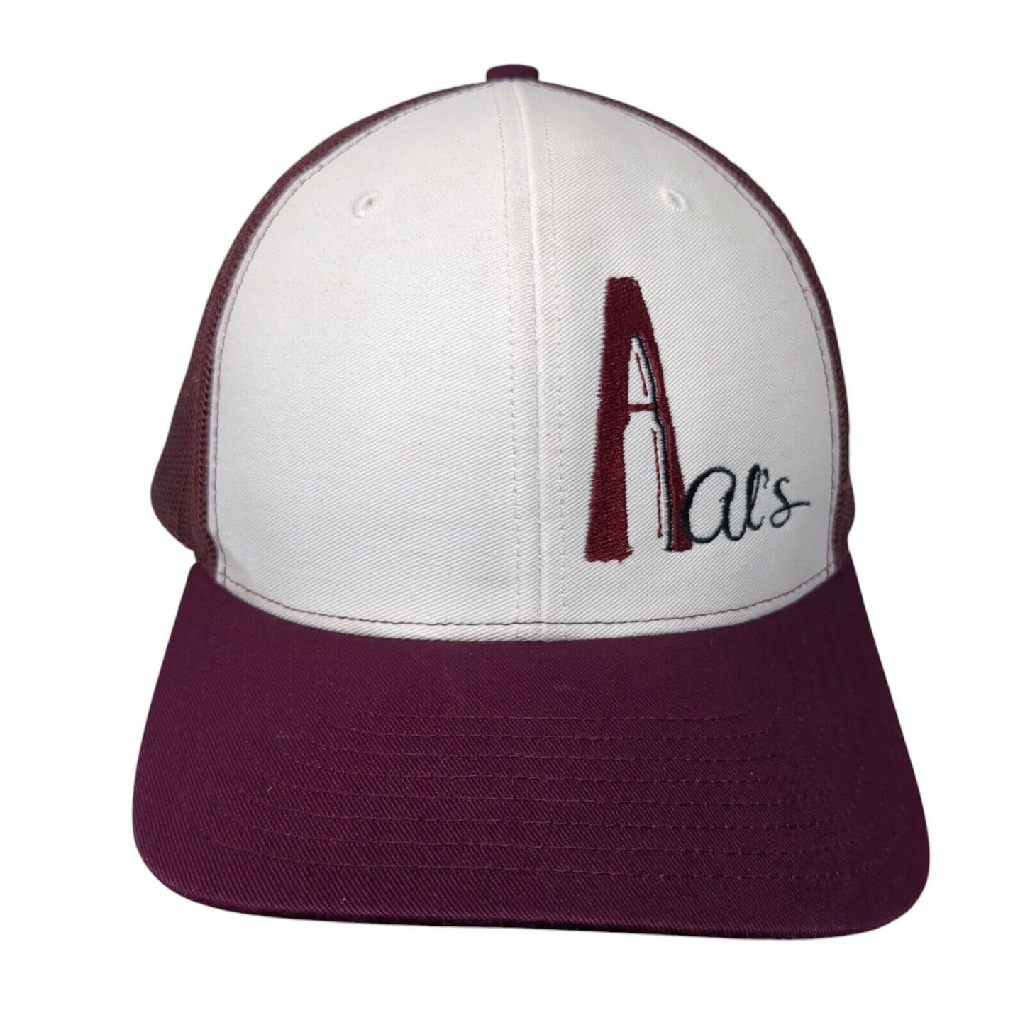 Aae's Snapback 112 Trucker Hat Red One Size Adjustable Mesh Back Richardson
