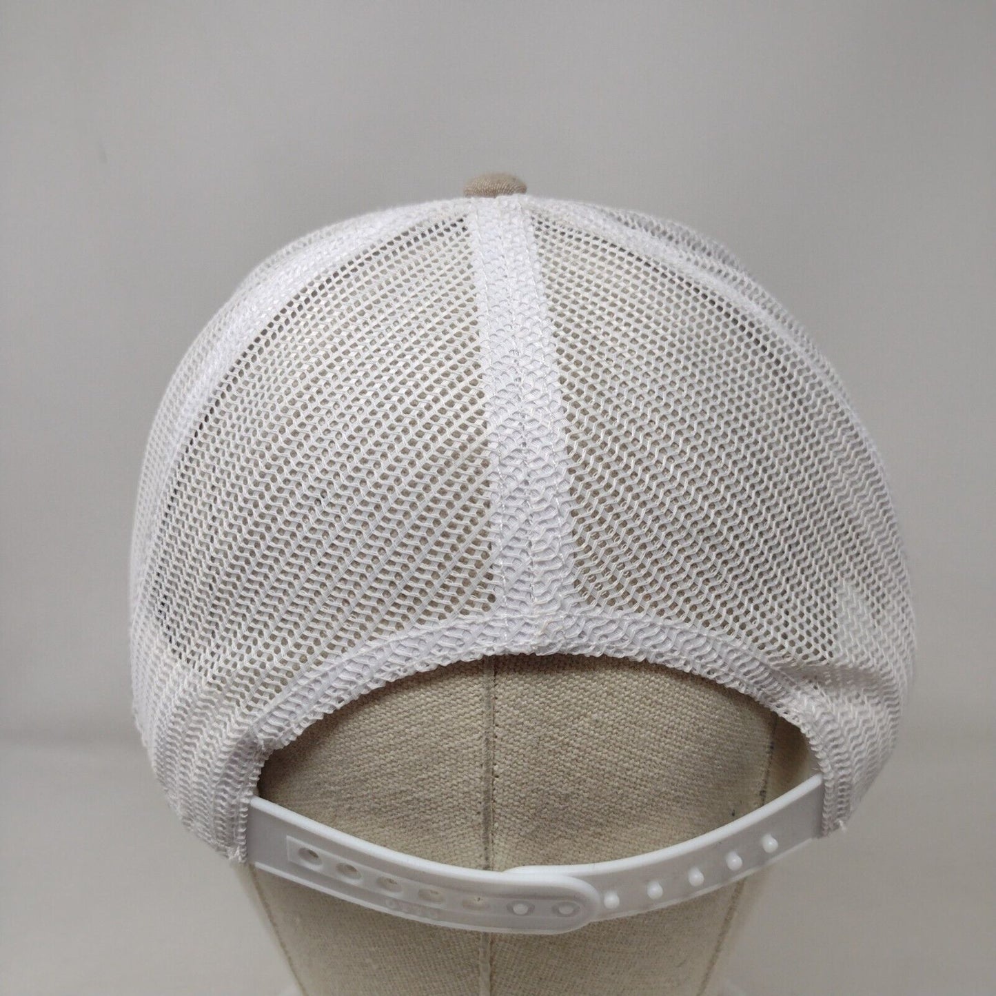 Hopworks Brewery Snapback Trucker Hat Tan OSFM Adjustable Mesh Back Otto