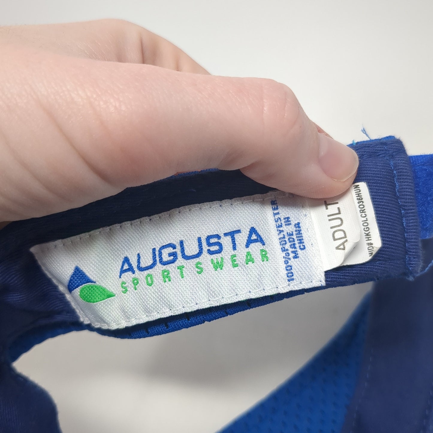 Augusta Sportswear Strapback Visor Hat Blue One Size Adjustable Blank