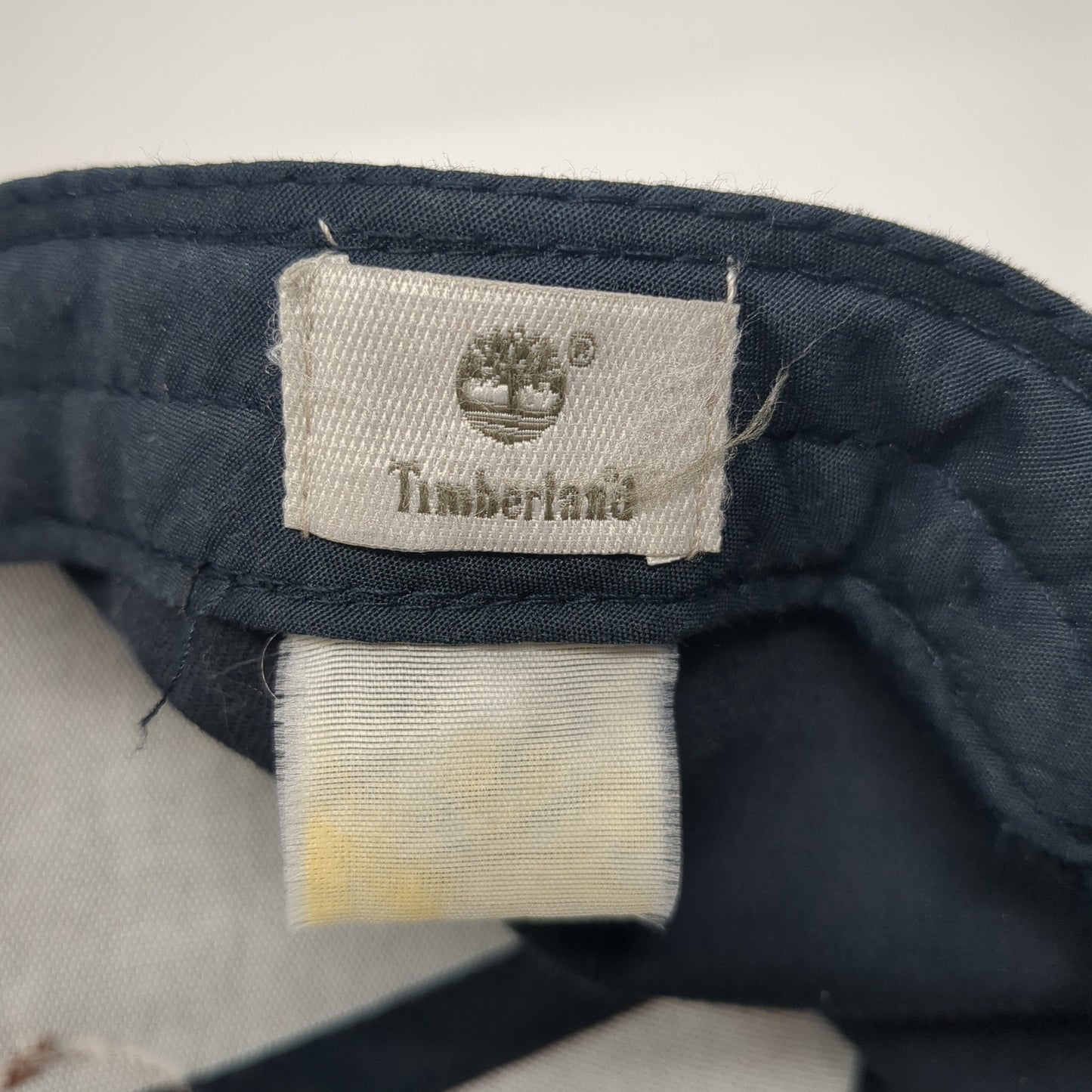 Timberland Strapback Baseball Cap Blue One Size Adjustable Leather Patch